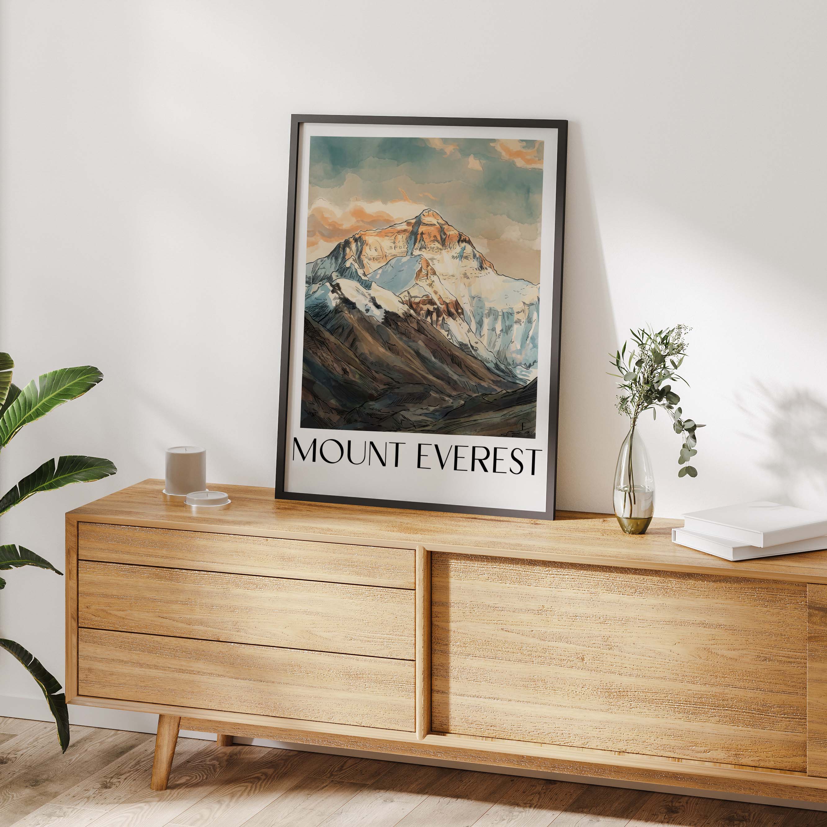 mount-everest-poster-aquarell