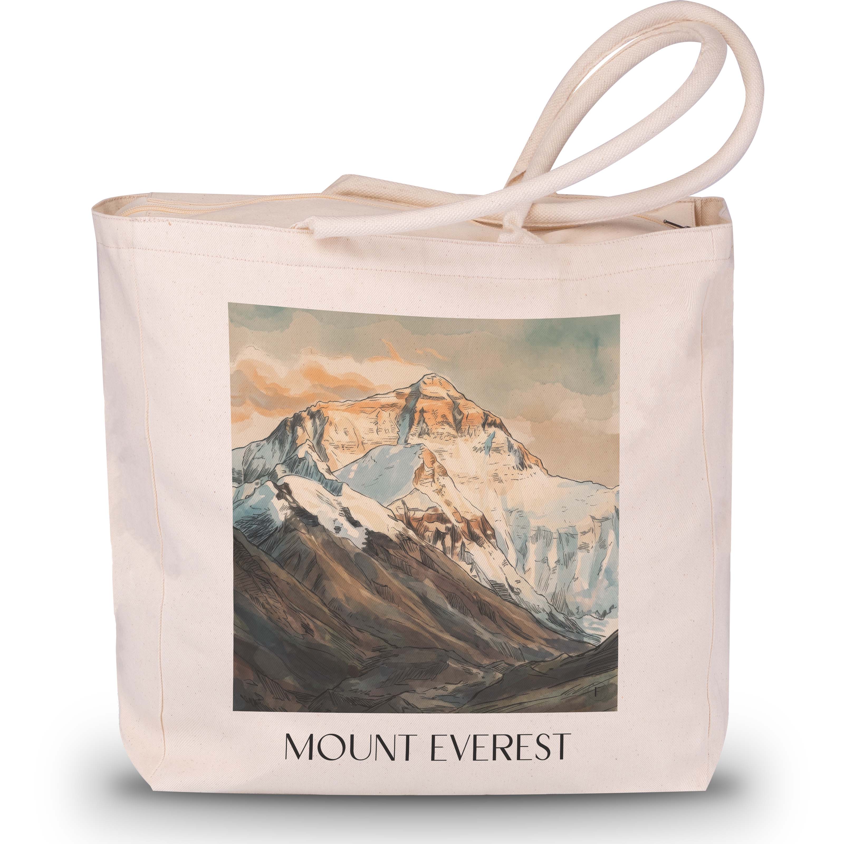 mount-everest-einkaufstasche-aquarell