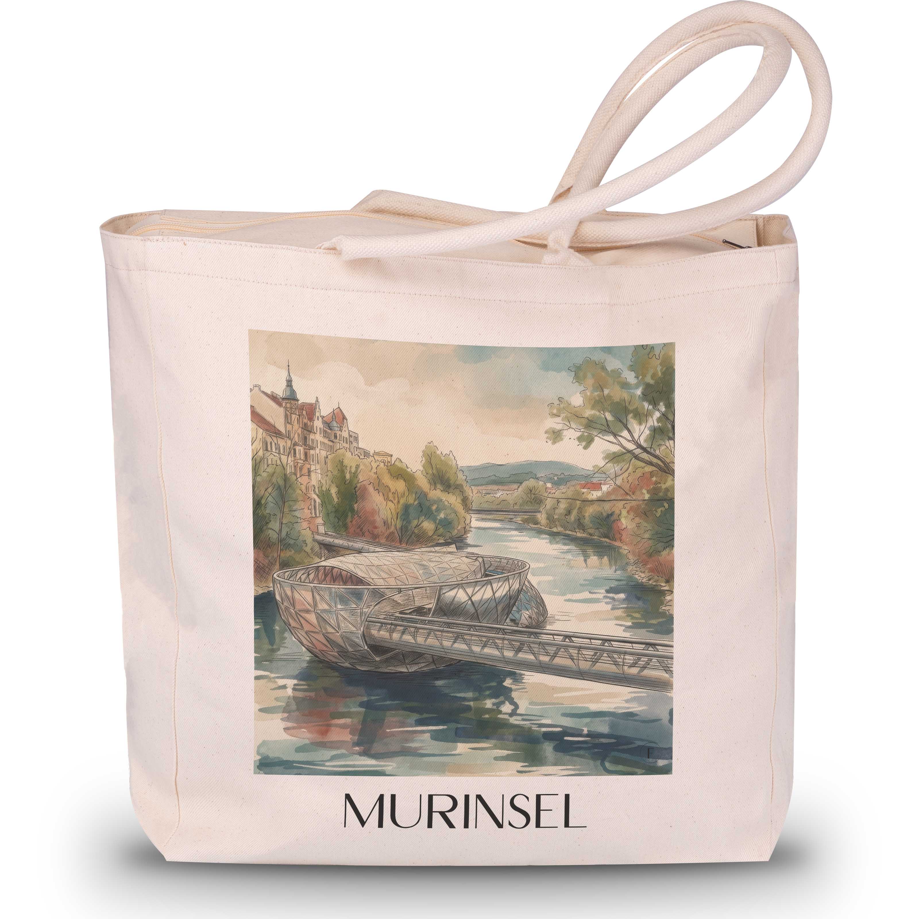 murinsel-graz-österreich-einkaufstasche-aquarell