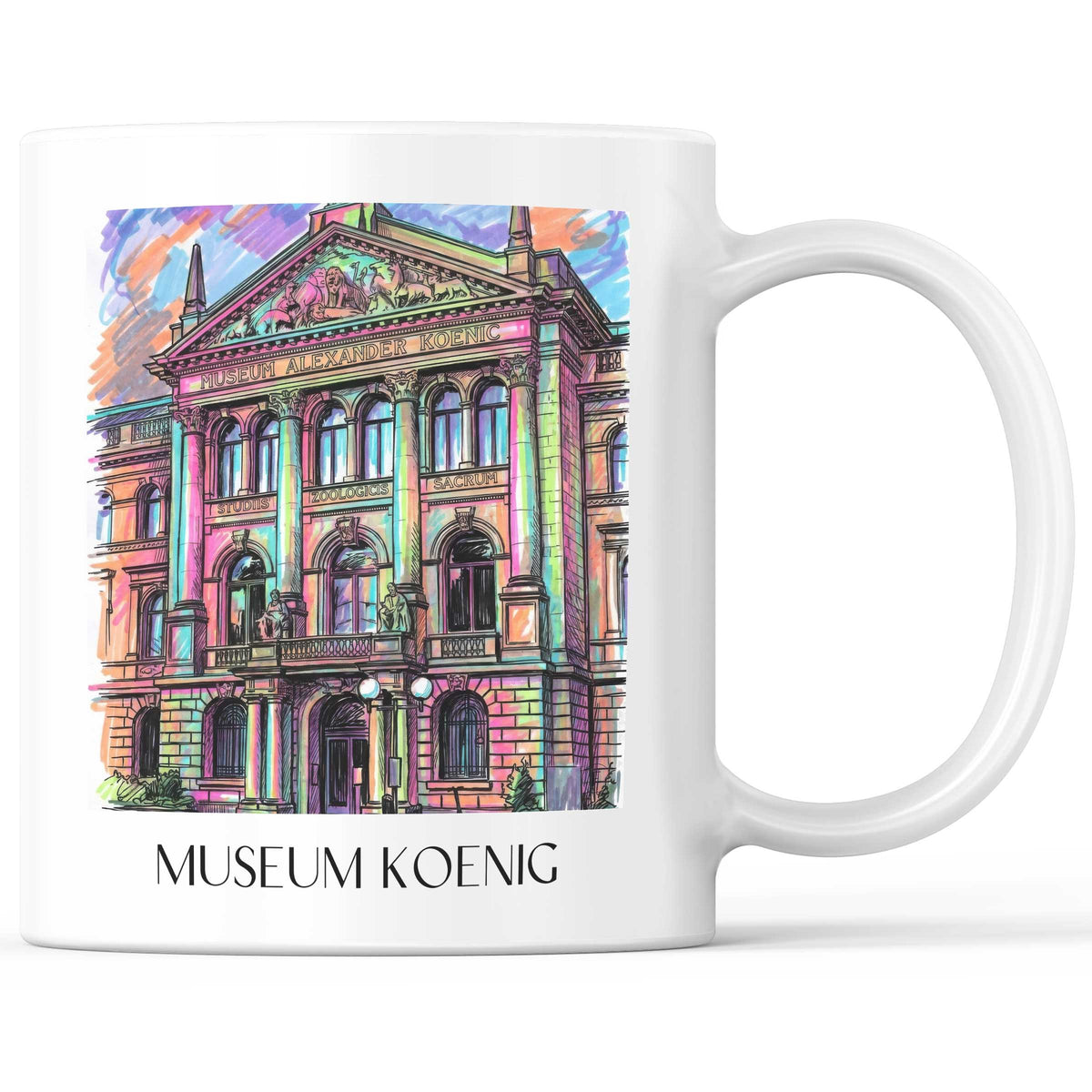 Museum Koenig Kaffeebecher - Bonn - Deutschland Becher - Kaffeetasse im Tag Graffiti Stil - favplace