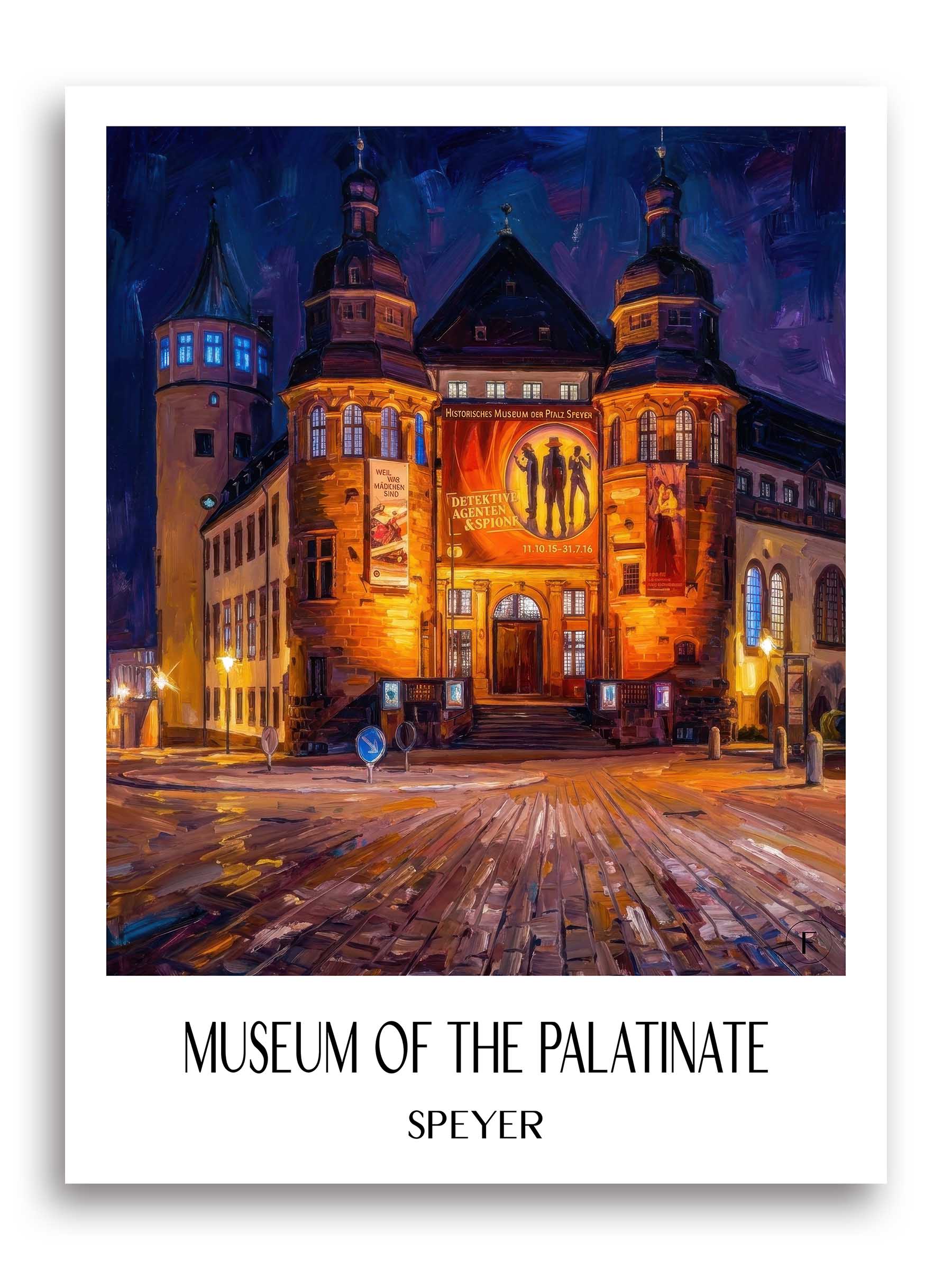 Museum der Pfalz Poster - Speyer - Deutschland Kunstdruck - Ölgemälde von A4 bis A1 - favplace
