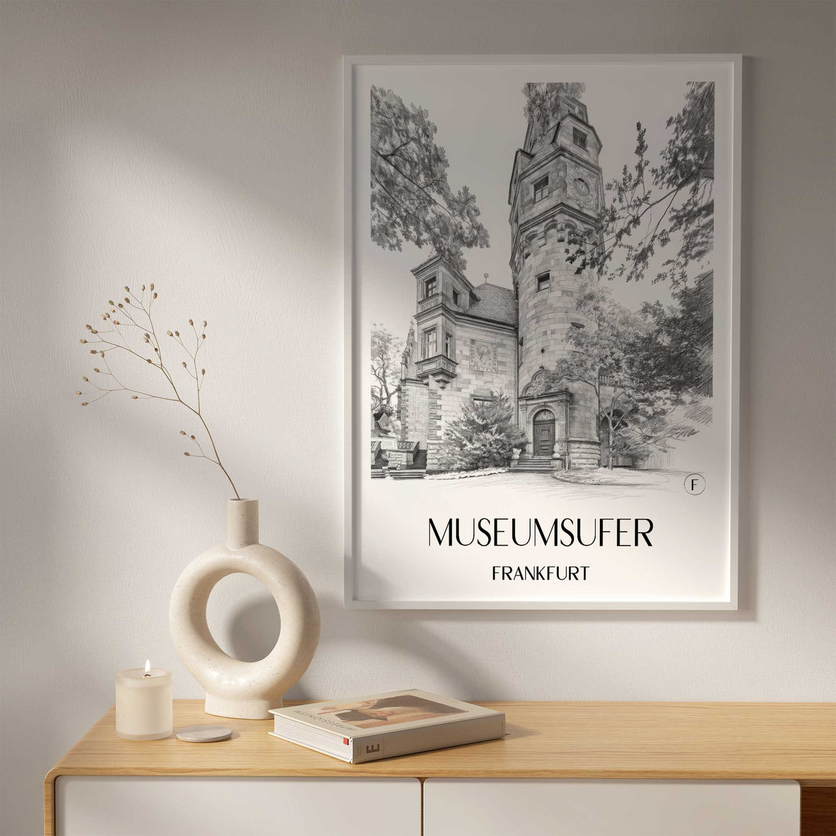 museumsufer-frankfurt-deutschland-poster-bleistift-zeichnung-drawing