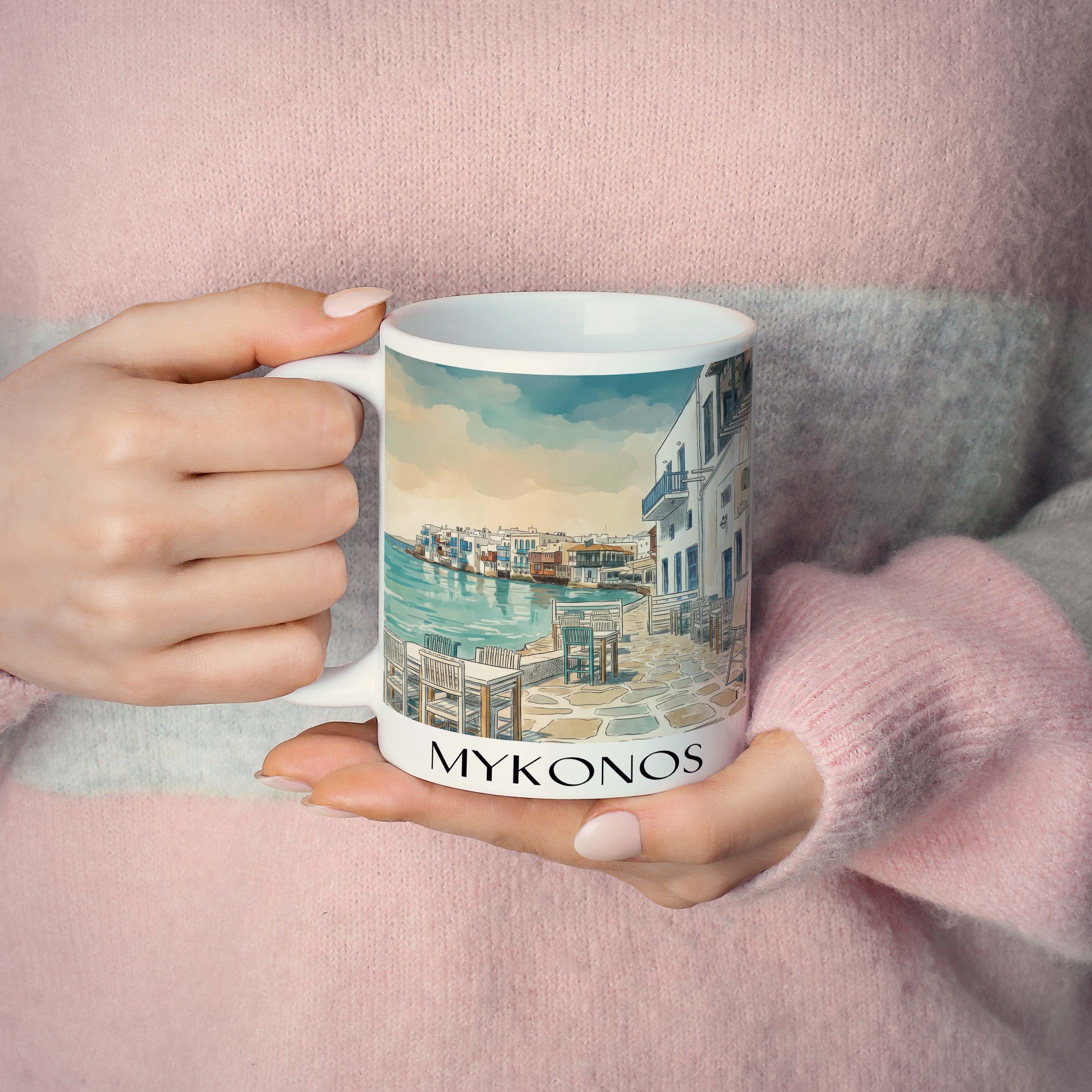 mykonos-griechenland-kaffeebecher-aquarell