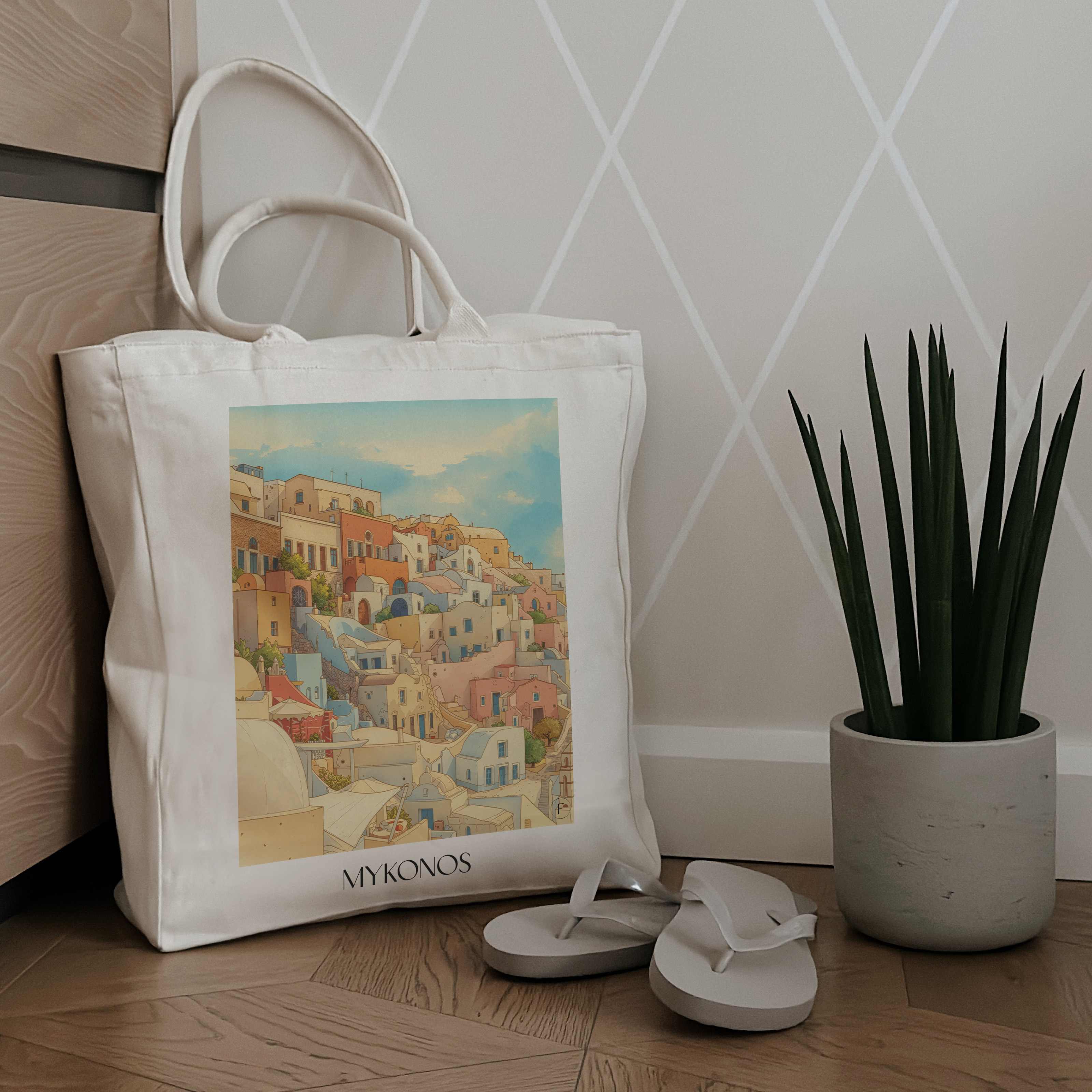 mykonos-griechenland-einkaufstasche-aquarell