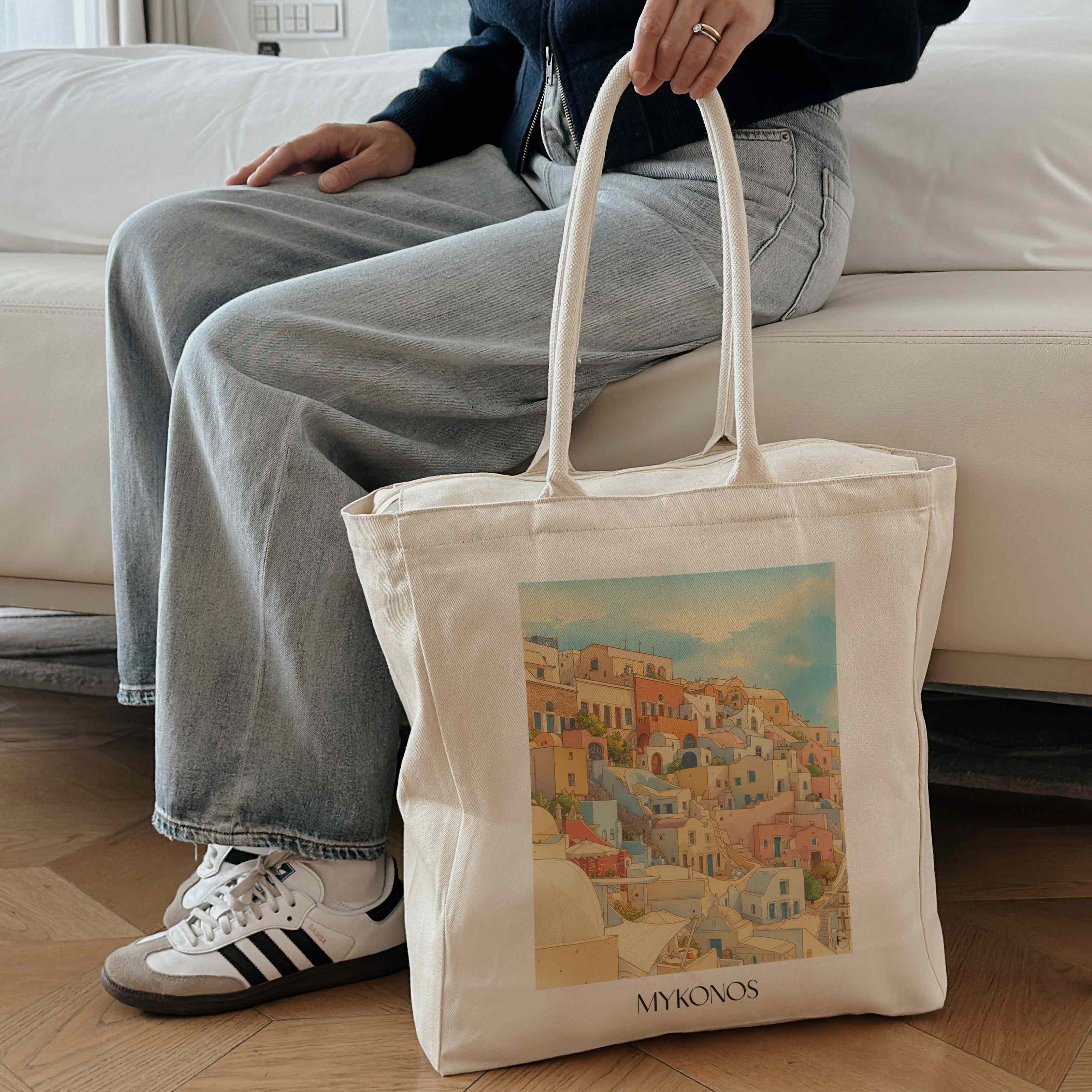 mykonos-griechenland-einkaufstasche-aquarell