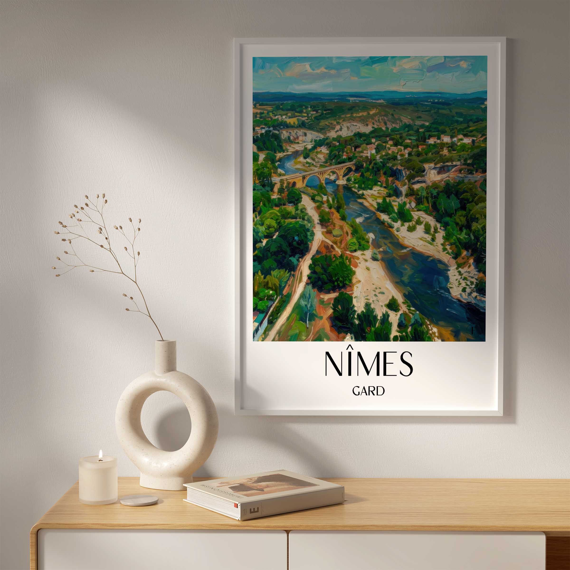 nîmes-gard-frankreich-poster-oil-painting-oelgemaelde