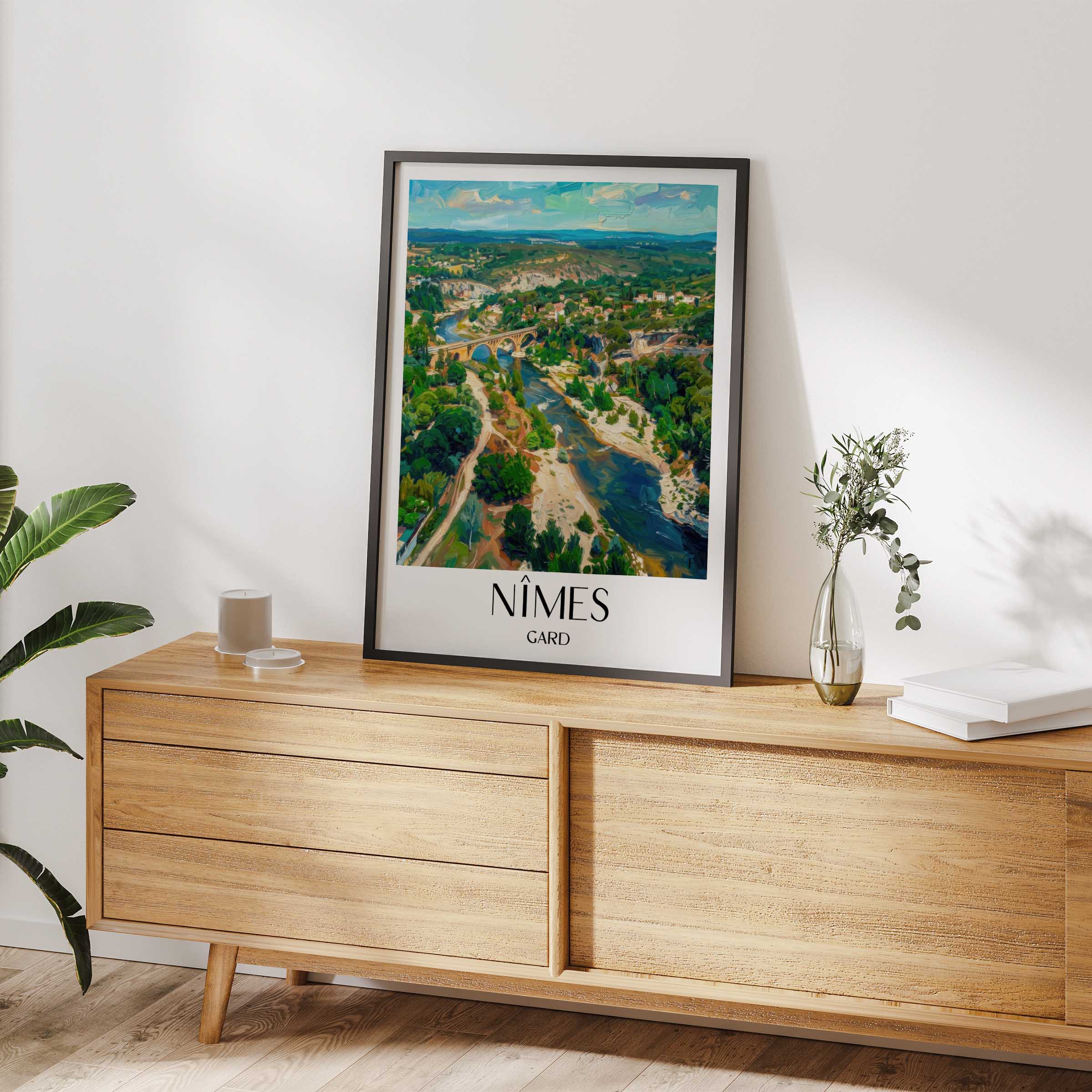 nîmes-gard-frankreich-poster-oil-painting-oelgemaelde