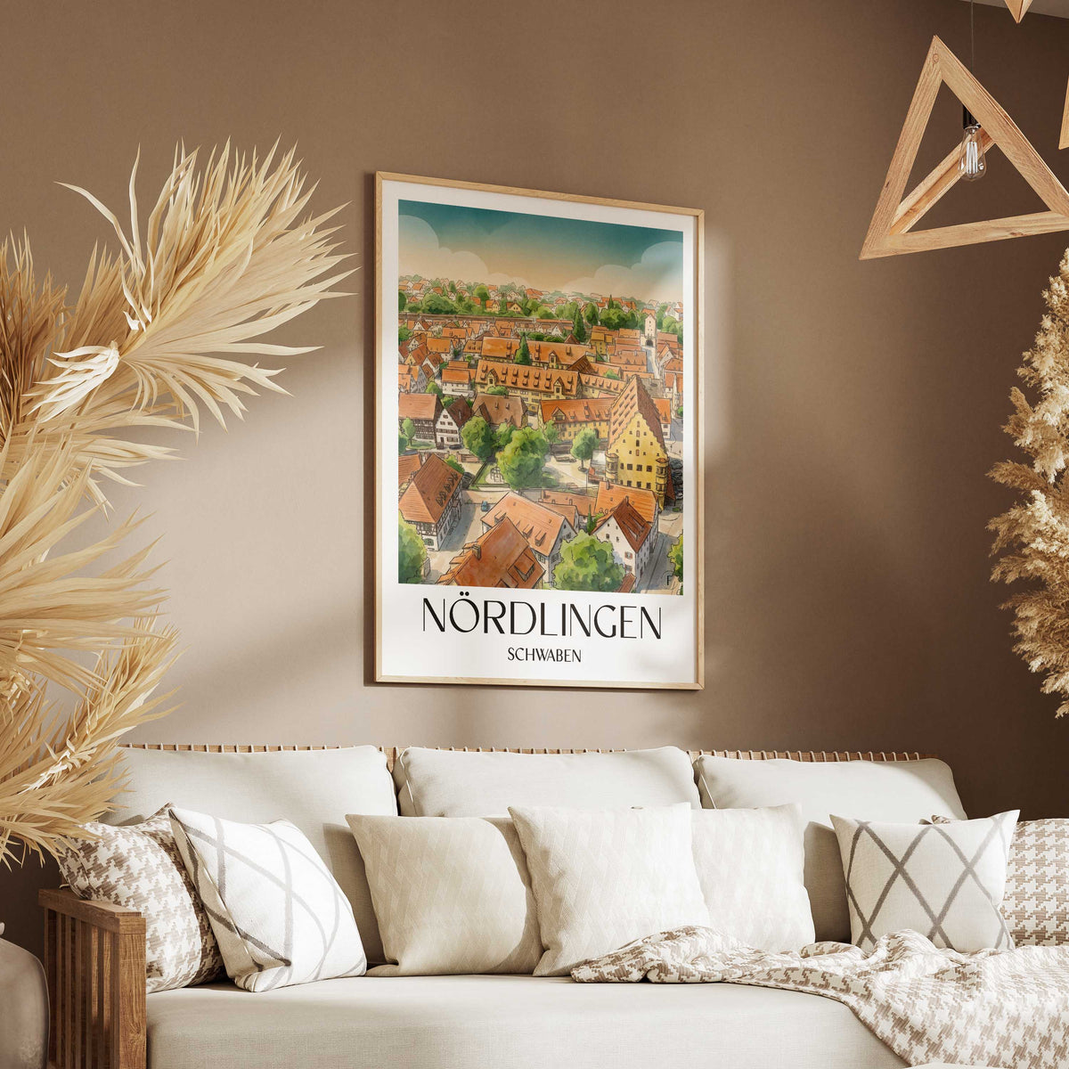 nördlingen-schwaben-deutschland-poster-aquarell