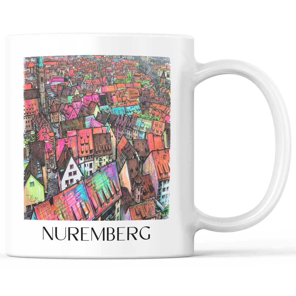 Nürnberg - Deutschland Becher - Kaffeetasse im Tag Graffiti Stil - favplace
