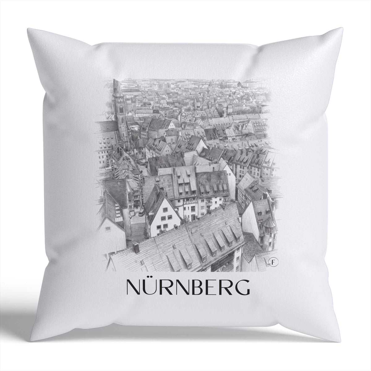 nürnberg-deutschland-deutschland-kissenbezug-bleistift-zeichnung-drawing