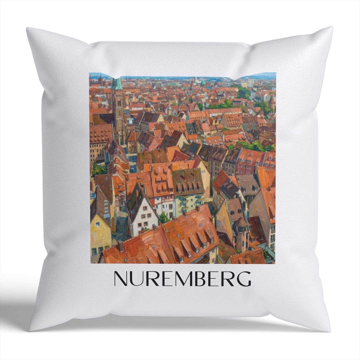 Nürnberg Kissenhülle - Zierkissen Bezug - Deutschland - Deutschland Kissen bzw. Kissenbezug im Ölgemälde Stil - favplace