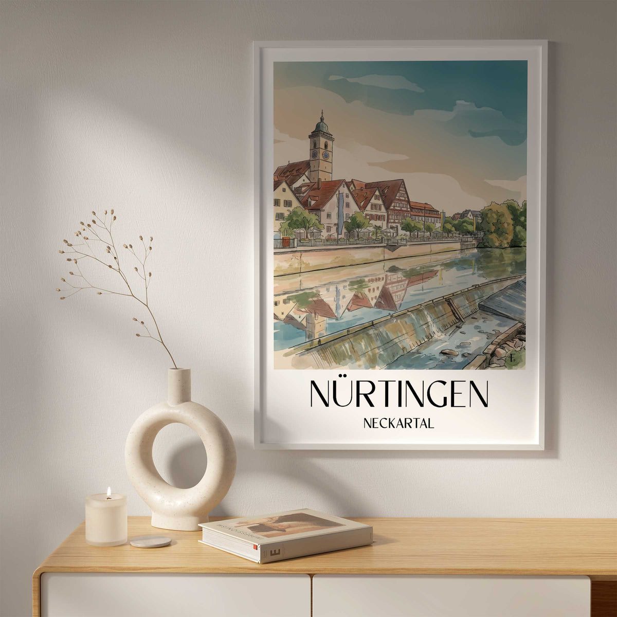 nürtingen-neckartal-deutschland-poster-aquarell