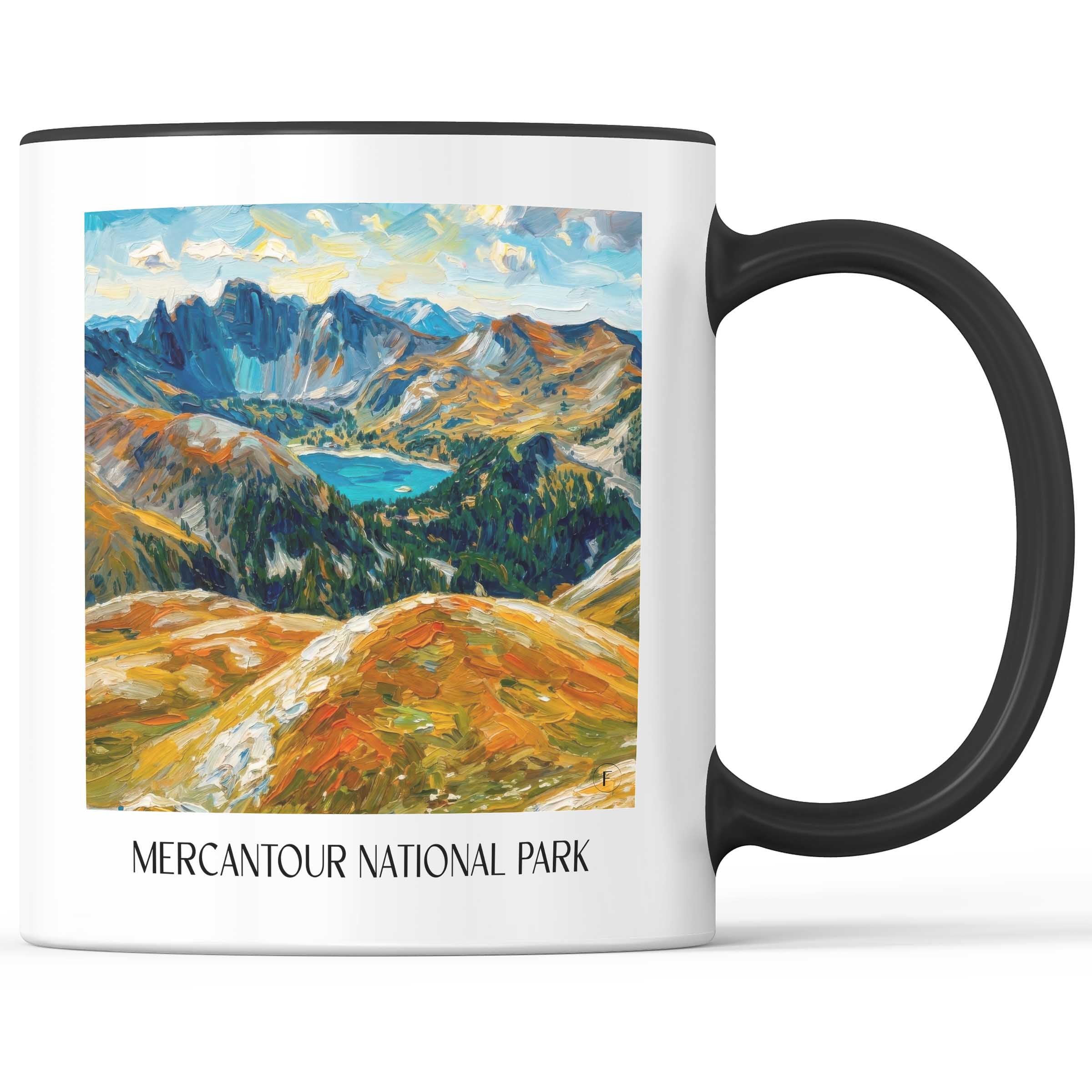Nationalpark Mercantour Kaffeebecher - Alpes-Maritimes - Frankreich Becher - Kaffeetasse im Ölgemälde Stil - favplace
