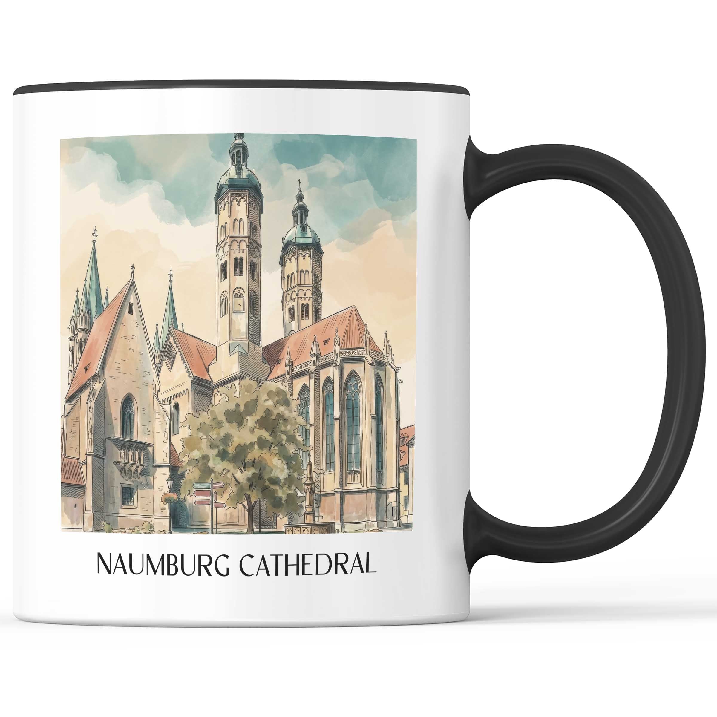 Naumburger Dom Kaffeebecher - Saale - Deutschland Becher - Kaffeetasse im Aquarell Stil - favplace