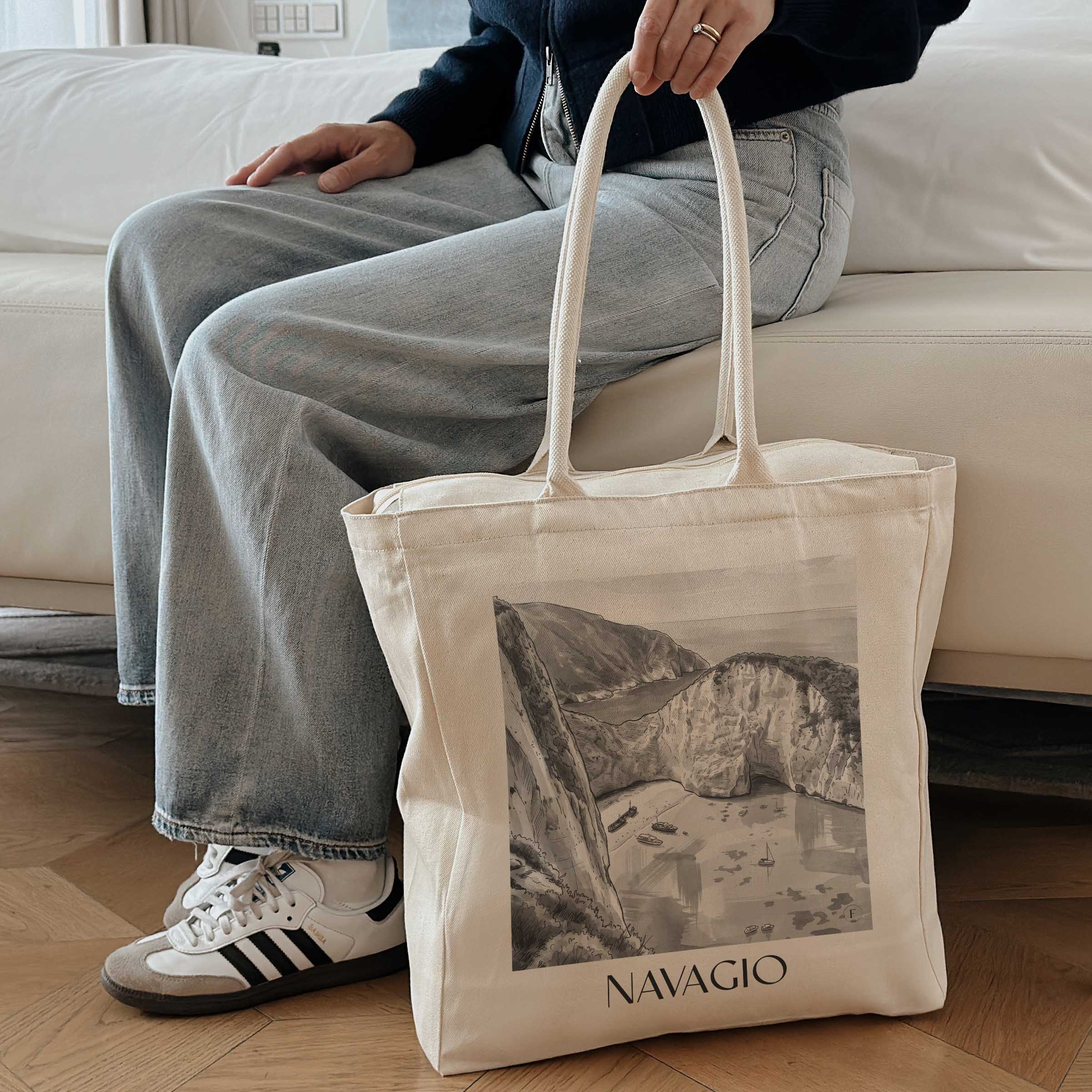 navagio-zakynthos-griechenland-einkaufstasche-aquarell-schwarz-weiss