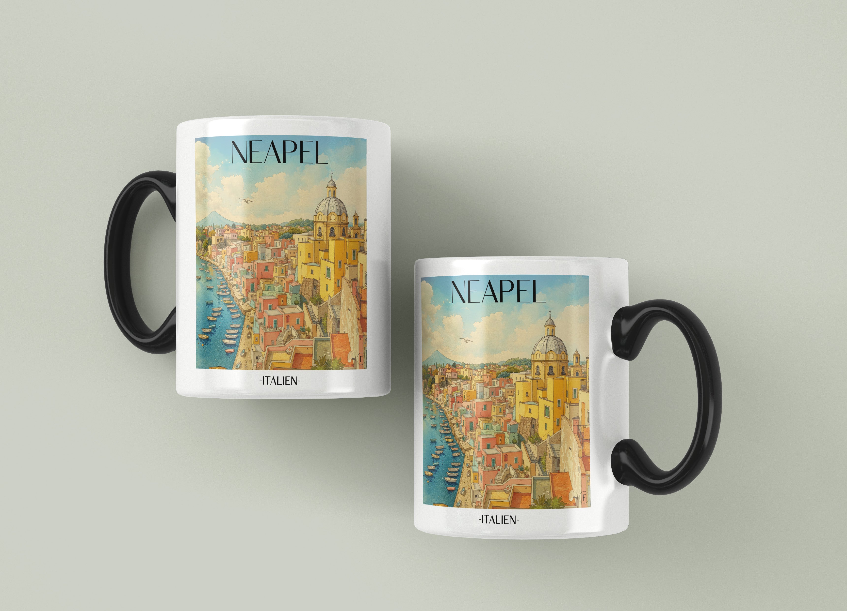 neapel-italien-einkaufstasche-aquarell
