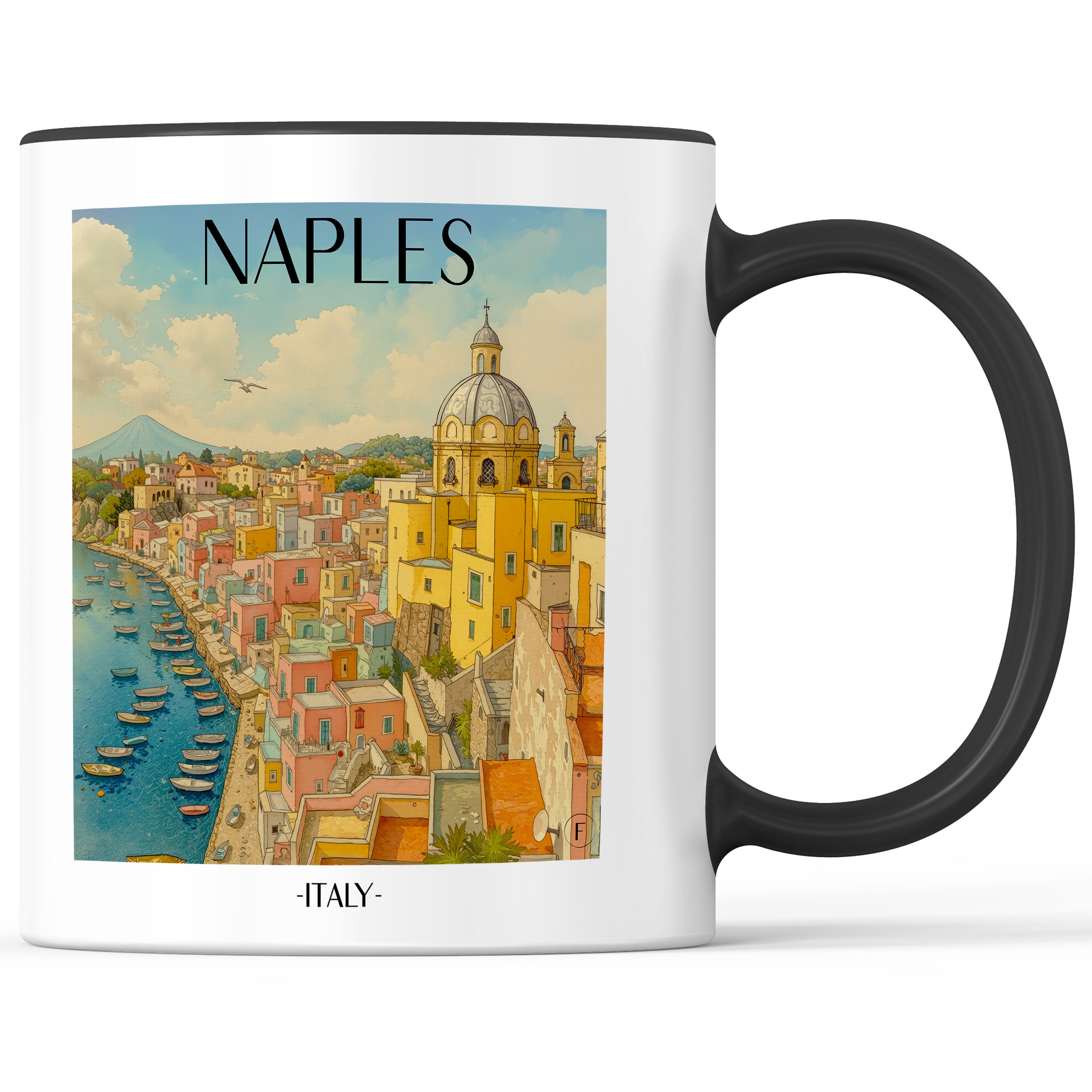 Neapel - Italien Becher - Kaffeetasse im Aquarell Stil - favplace