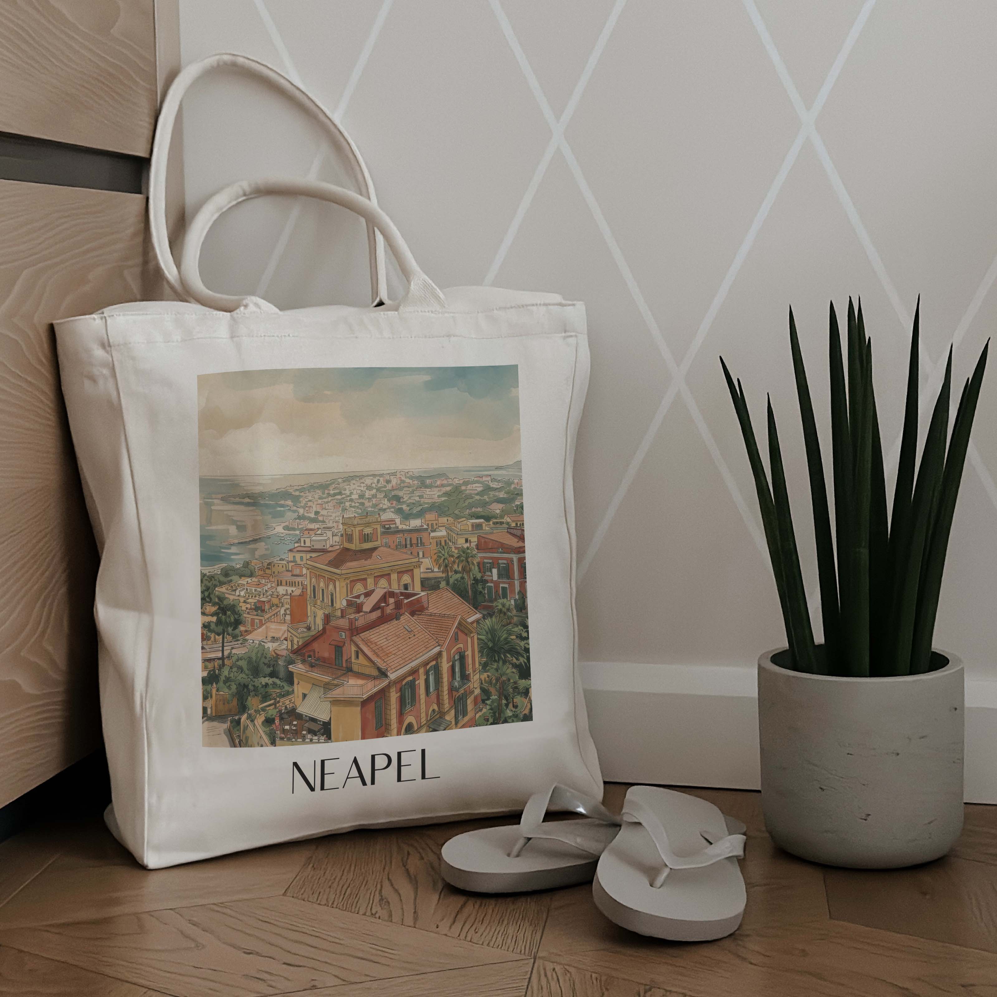 neapel-italien-einkaufstasche-aquarell