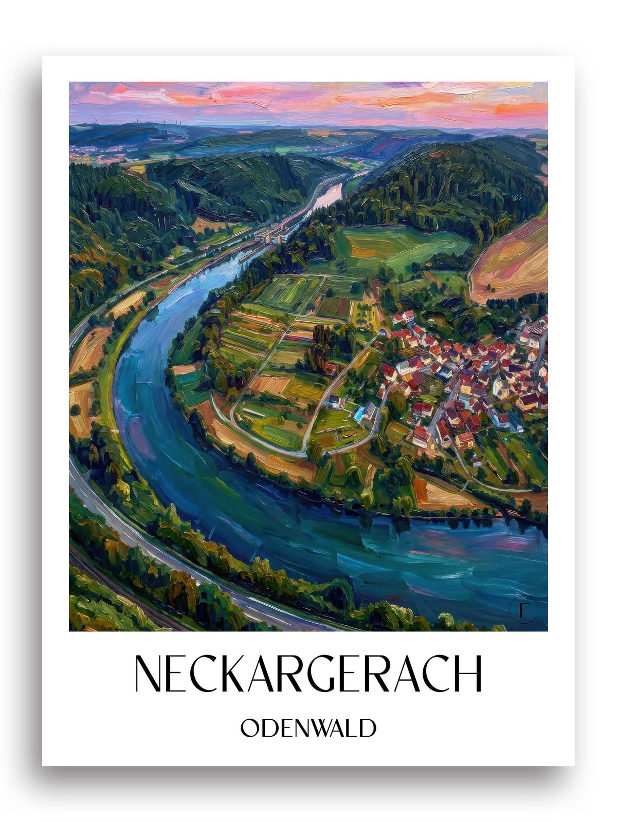 neckargerach-odenwald-deutschland-poster-oil-painting-oelgemaelde