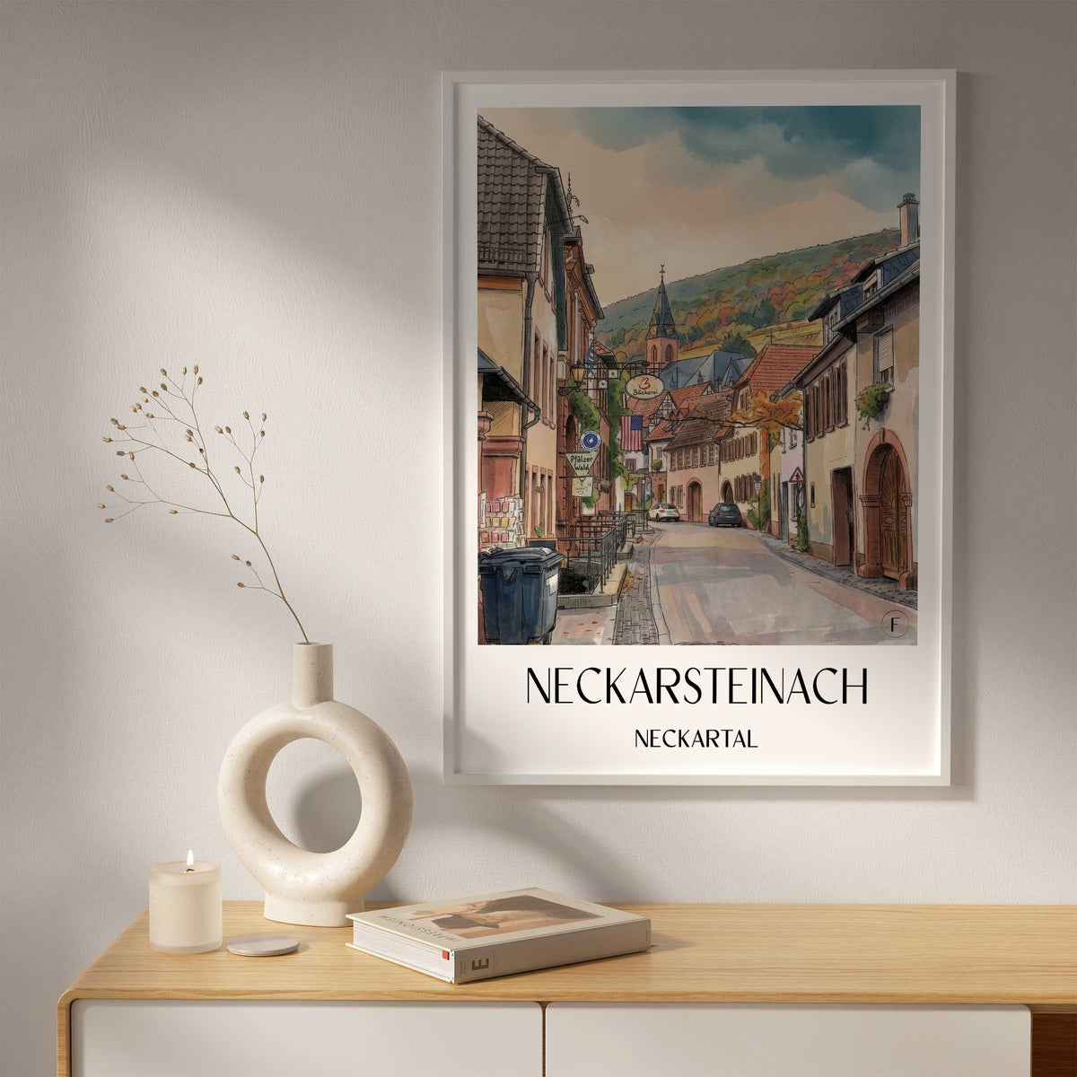 neckarsteinach-neckartal-deutschland-poster-aquarell