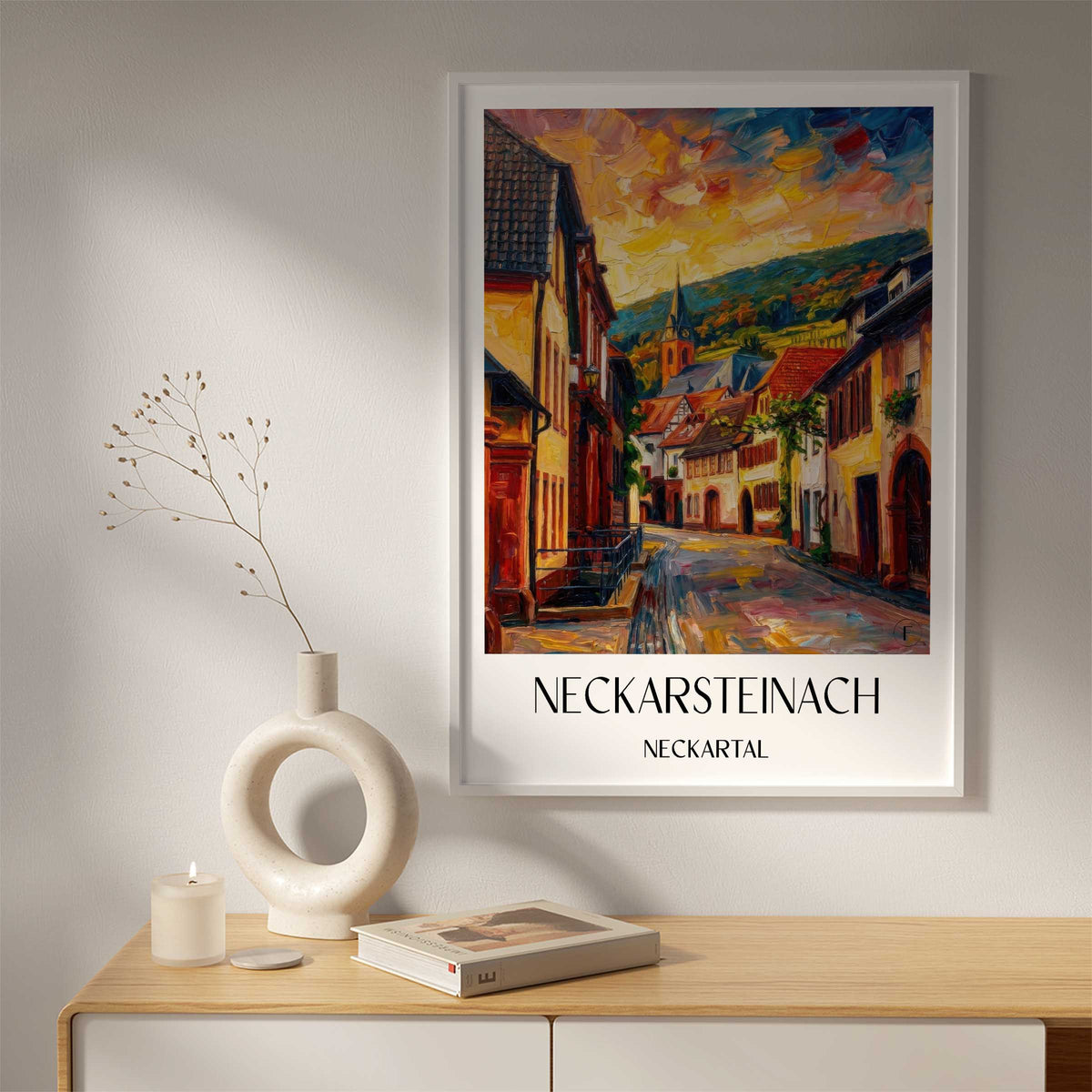 neckarsteinach-neckartal-deutschland-poster-oil-painting-oelgemaelde