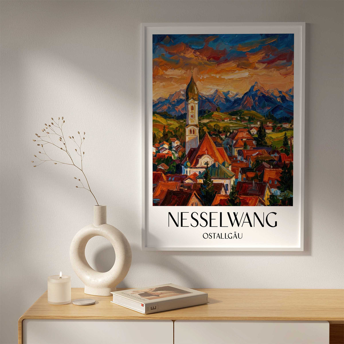 nesselwang-ostallgäu-deutschland-poster-oil-painting-oelgemaelde