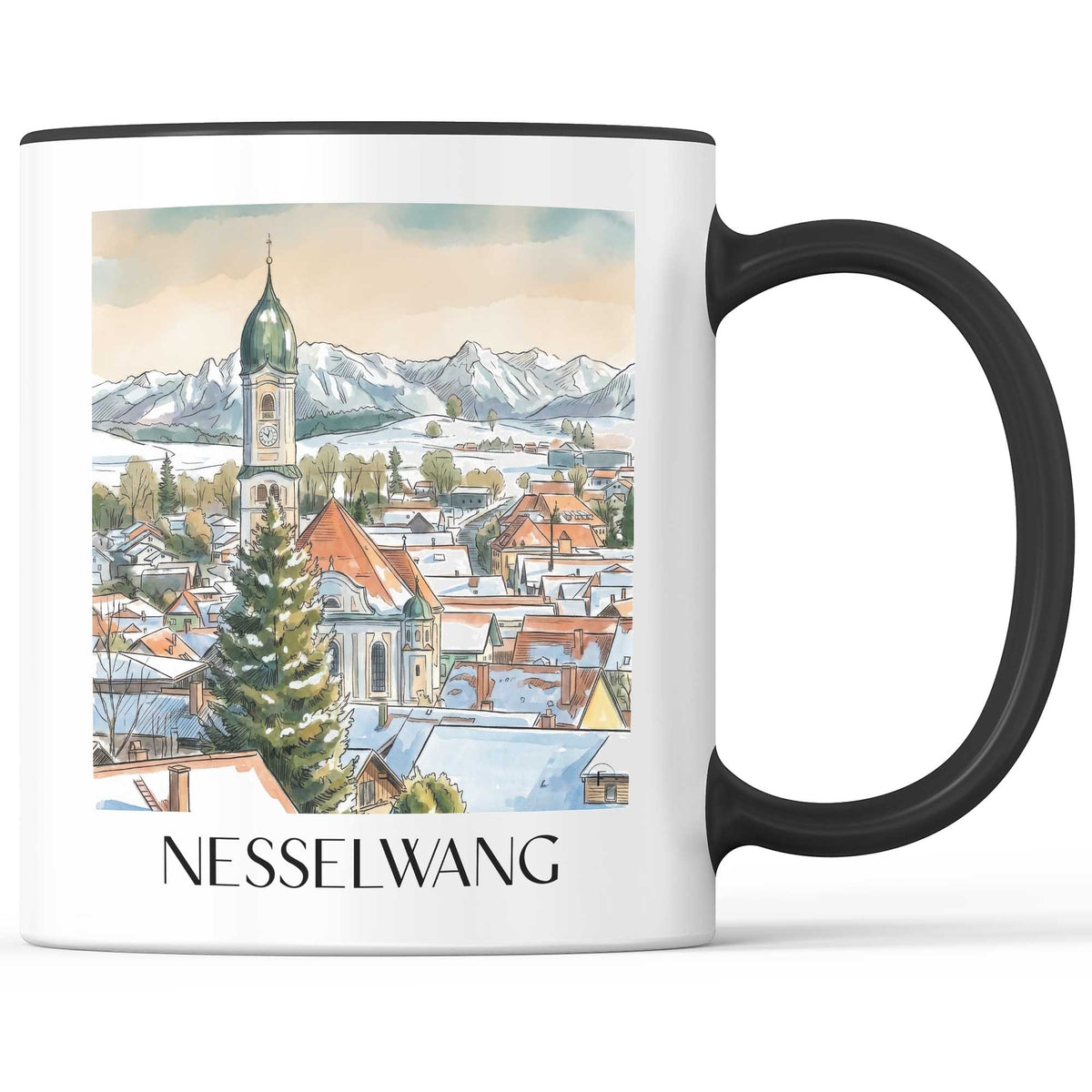 nesselwang-(im-winter)-ostallgäu-deutschland-kaffeebecher-aquarell
