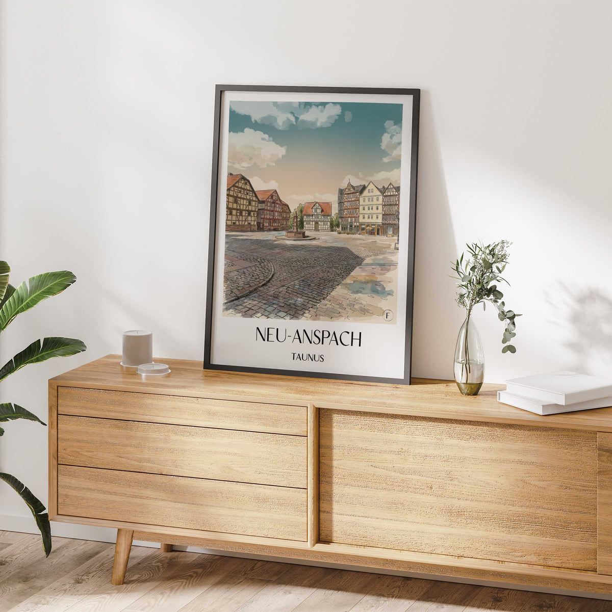 neu-anspach-taunus-deutschland-poster-aquarell