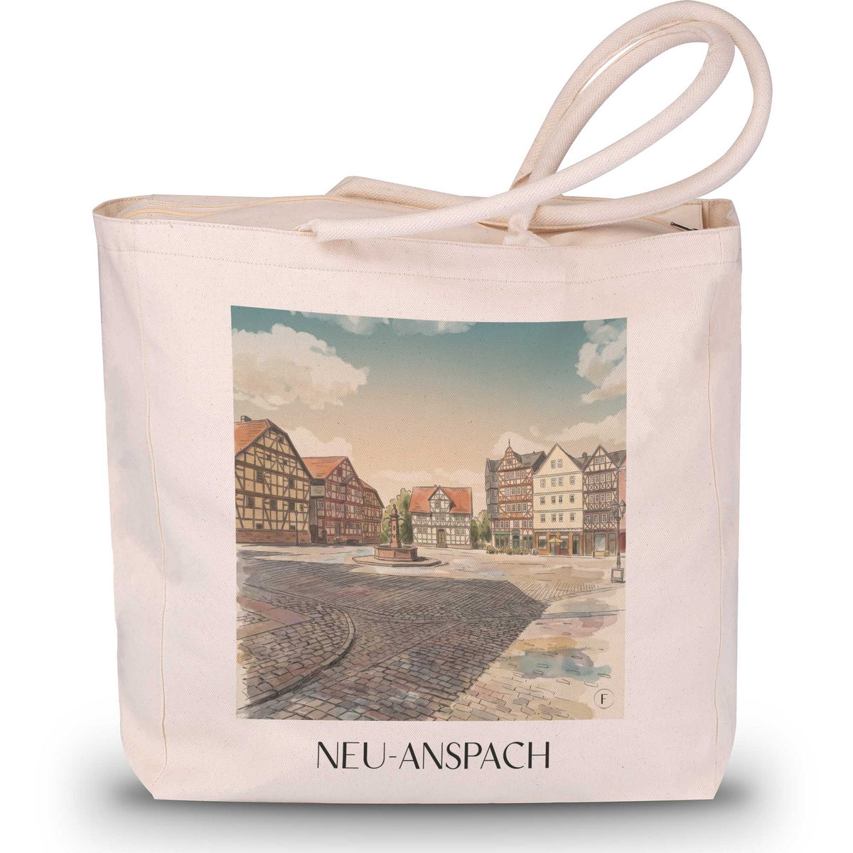 Neu-anspach Shopping Tasche - Taunus - Deutschland Tote Bag - Einkaufstasche im Aquarell Stil - favplace