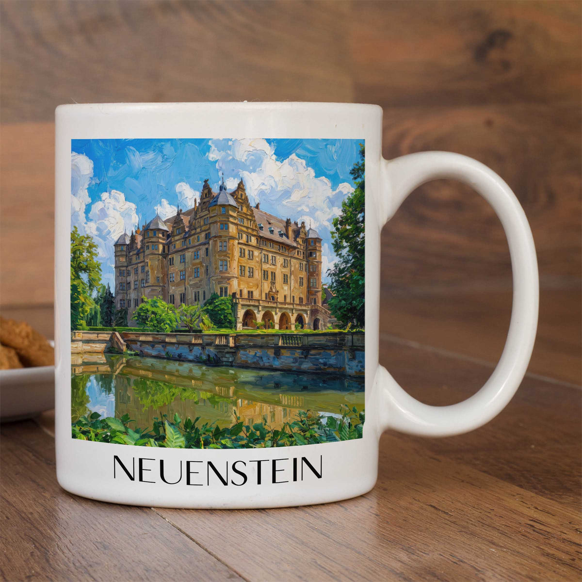 neuenstein-hohenlohe-deutschland-kaffeebecher-oil-painting-oelgemaelde