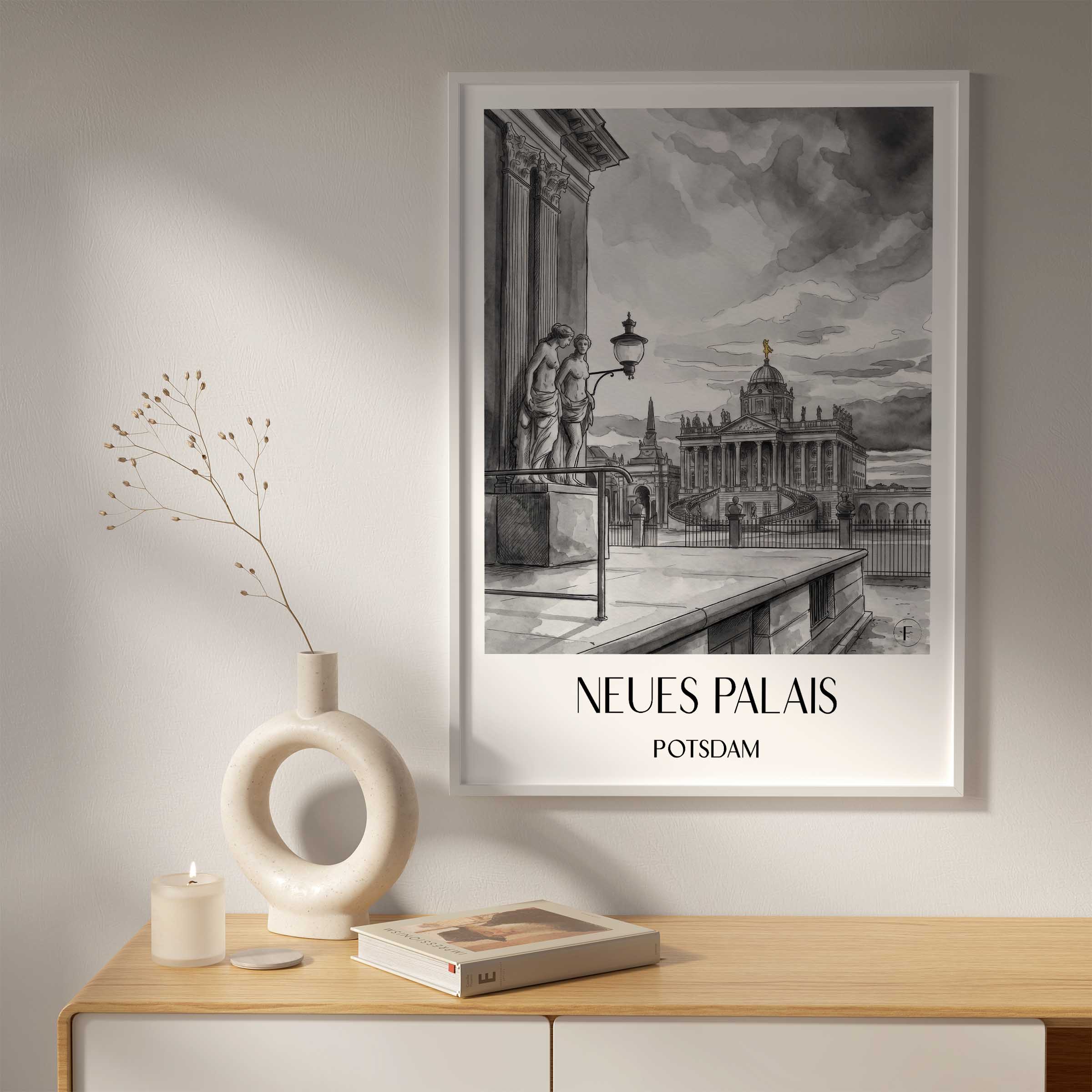 neues-palais-potsdam-deutschland-poster-aquarell-schwarz-weiss