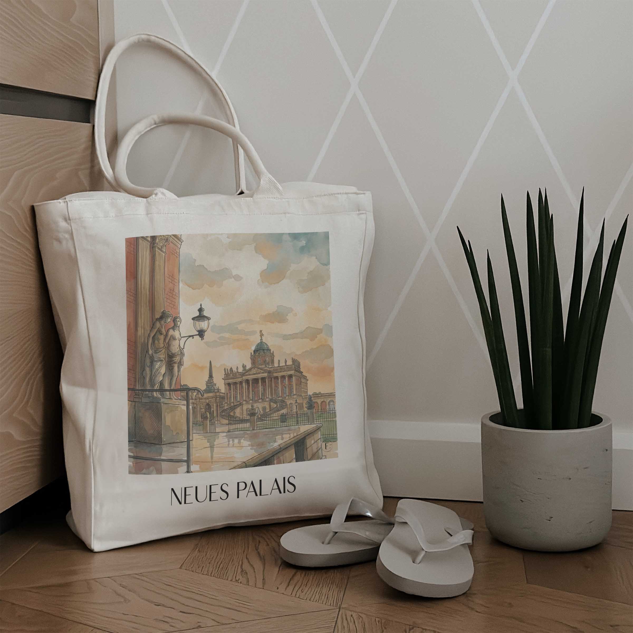 neues-palais-potsdam-deutschland-einkaufstasche-aquarell