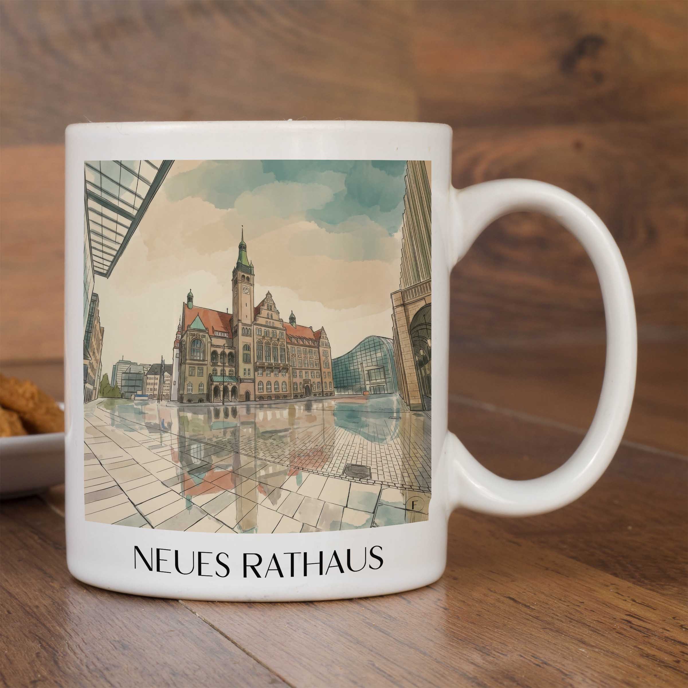 neues-rathaus-chemnitz-deutschland-kaffeebecher-aquarell