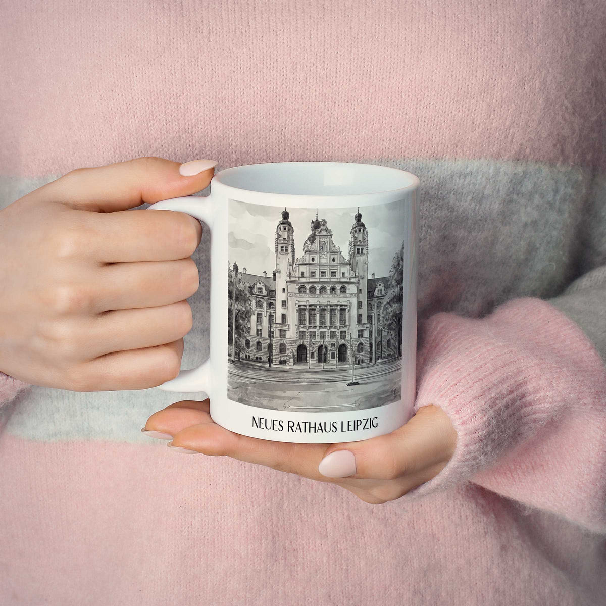 neues-rathaus-leipzig-deutschland-kaffeebecher-aquarell-schwarz-weiss