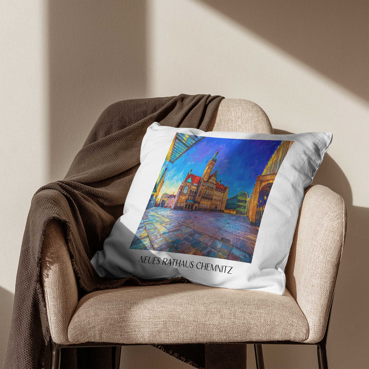 neues-rathaus-chemnitz-deutschland-kissenbezug-oil-painting-oelgemaelde