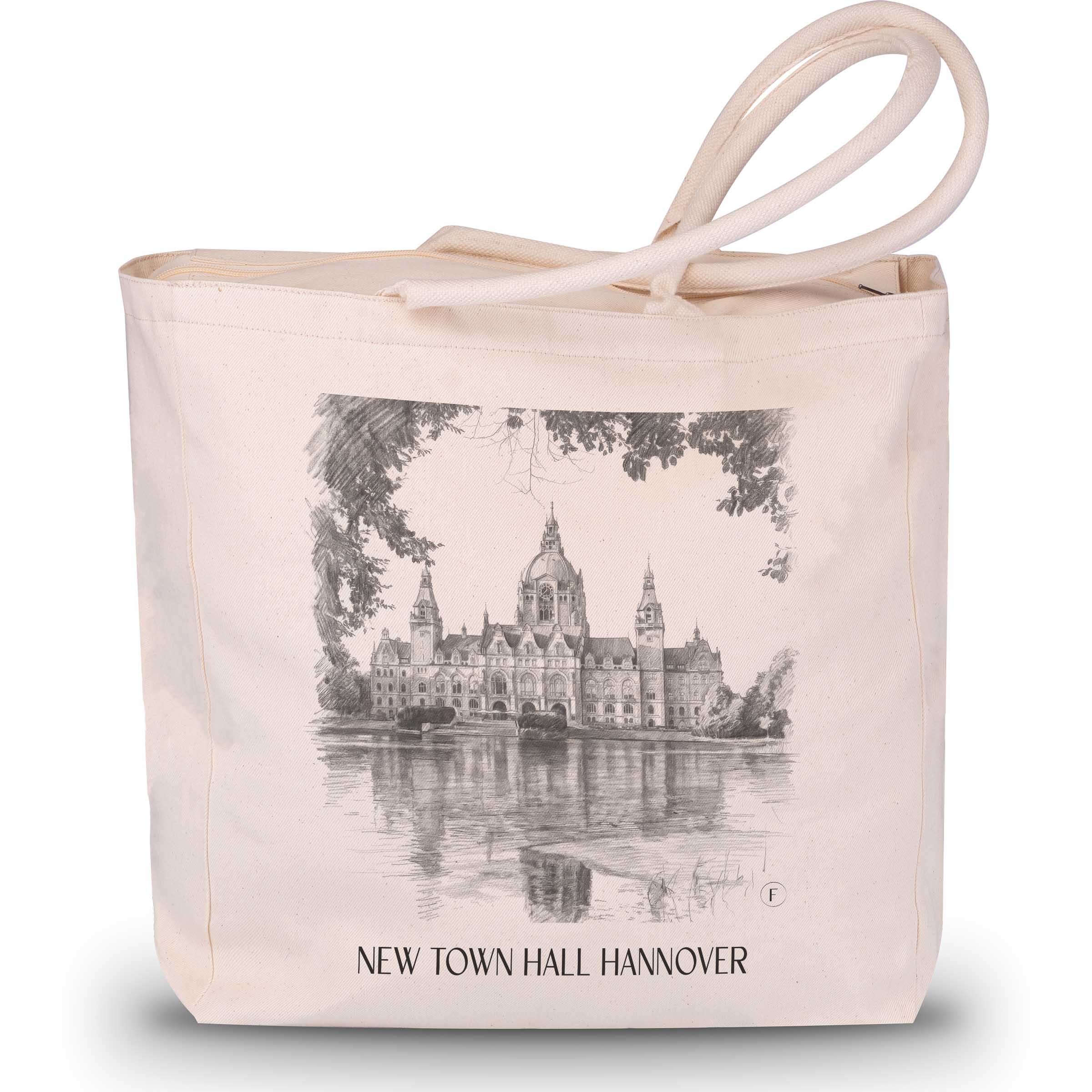 Neues Rathaus Shopping Tasche - Hannover - Deutschland Tote Bag - Einkaufstasche im Zeichnung Stil
