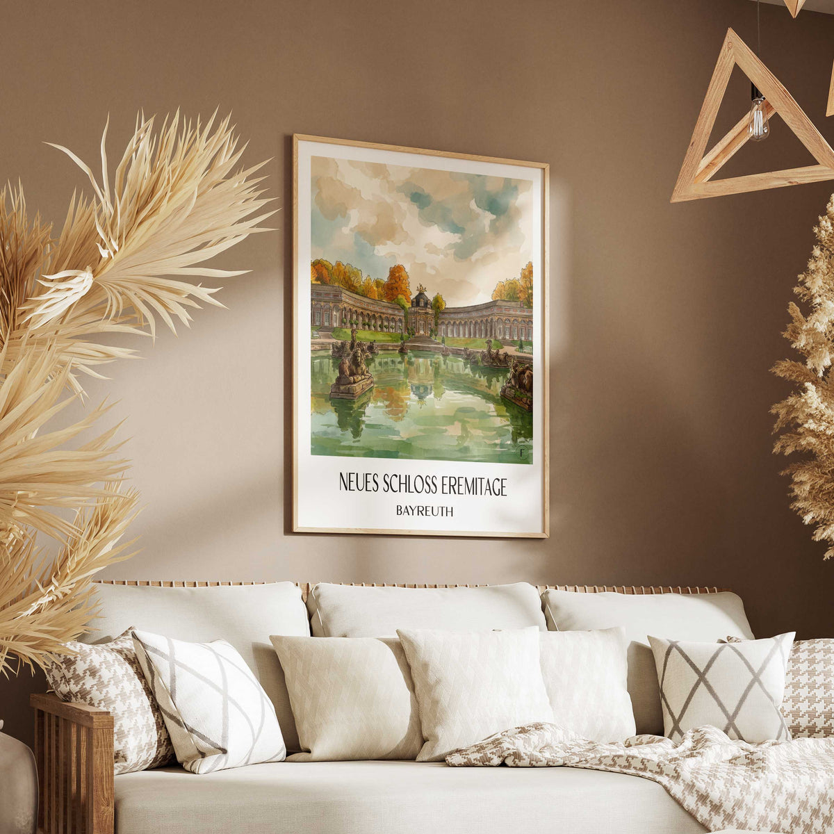 neues-schloss-eremitage-bayreuth-deutschland-poster-aquarell