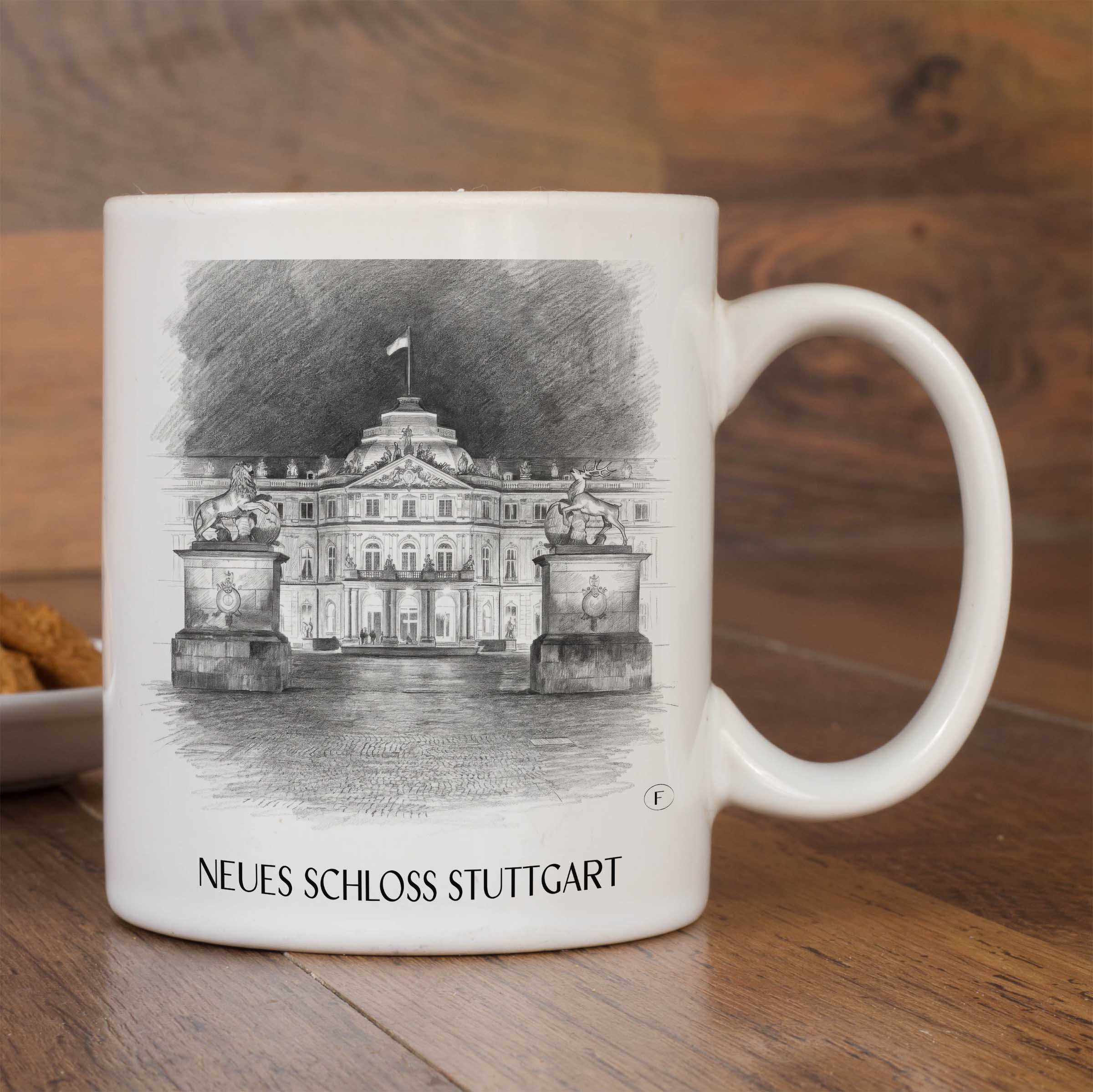 neues-schloss-stuttgart-deutschland-kaffeebecher-bleistift-zeichnung-drawing