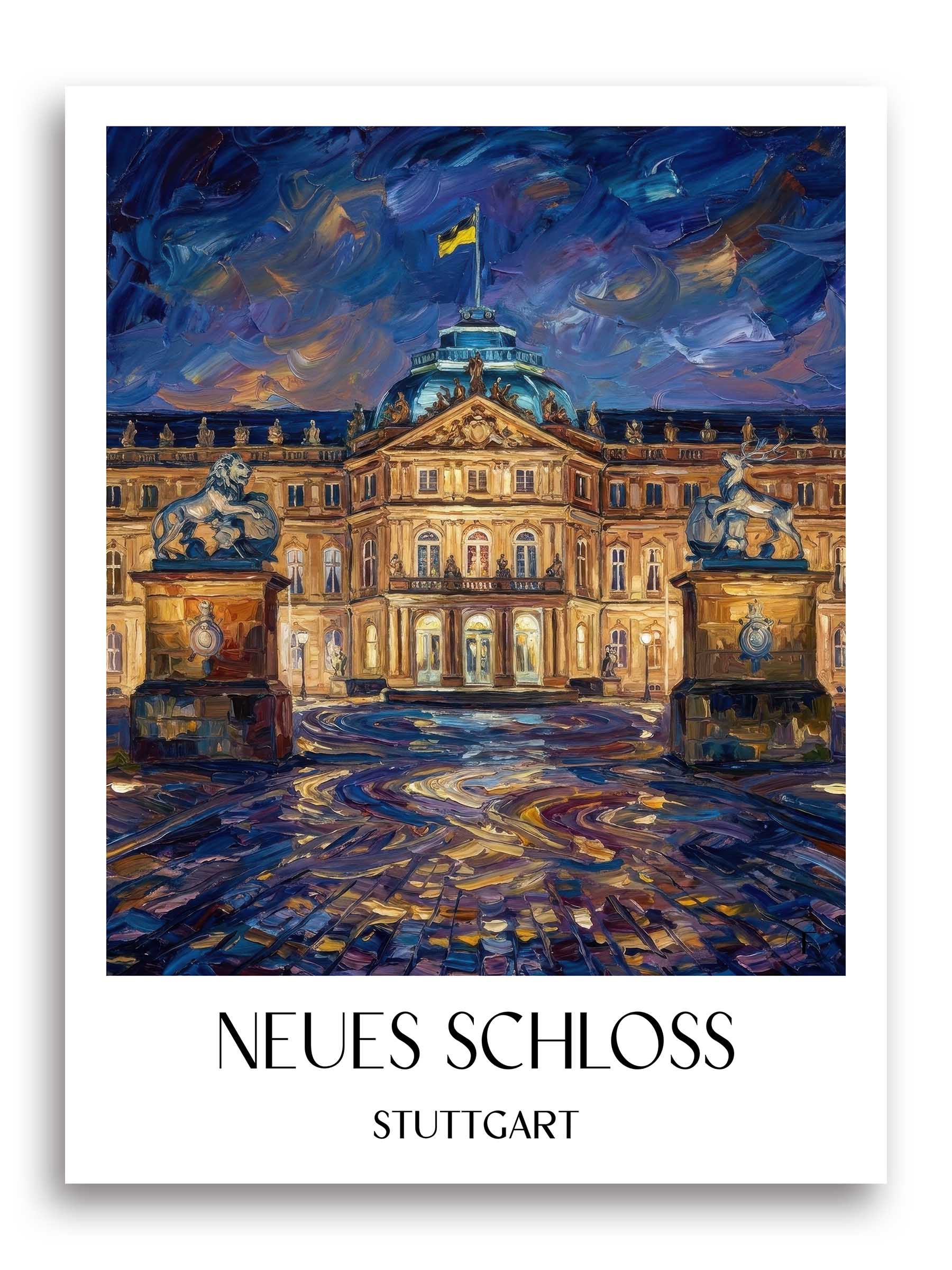 neues-schloss-stuttgart-deutschland-poster-oil-painting-oelgemaelde