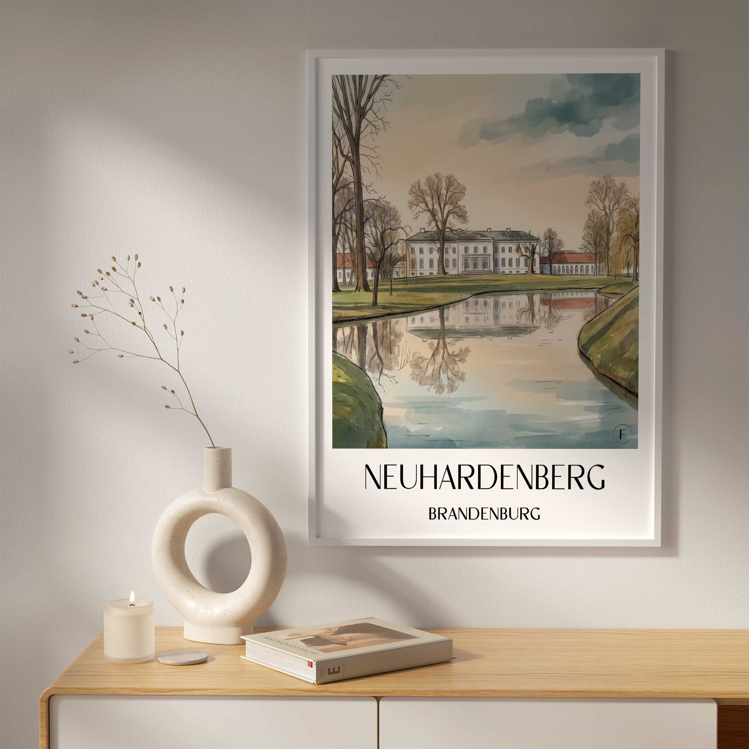 neuhardenberg-brandenburg-deutschland-poster-aquarell