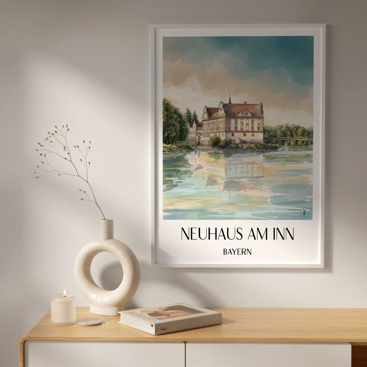 neuhaus-am-inn-bayern-deutschland-poster-aquarell