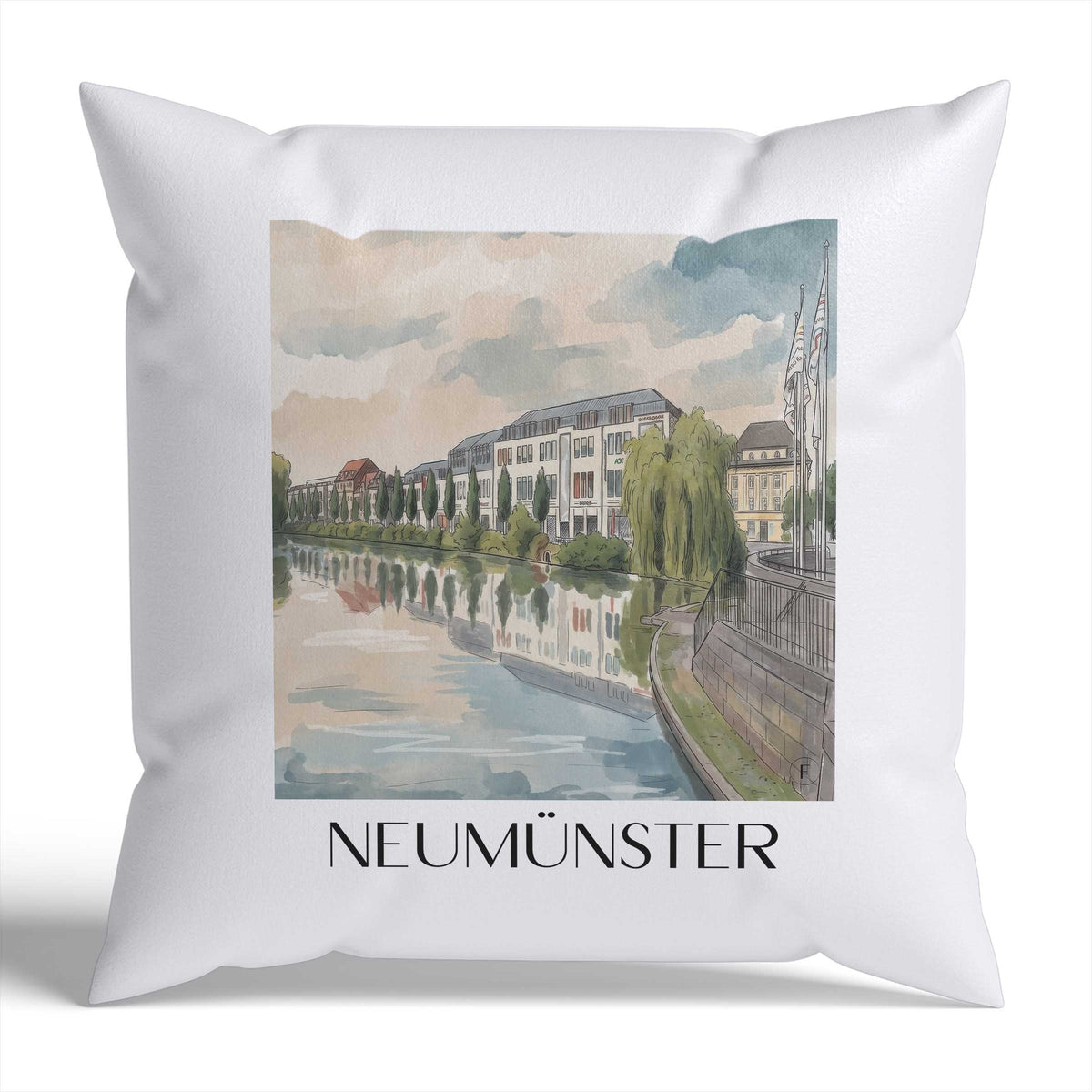 neumünster-schleswig-holstein-deutschland-kissenbezug-aquarell