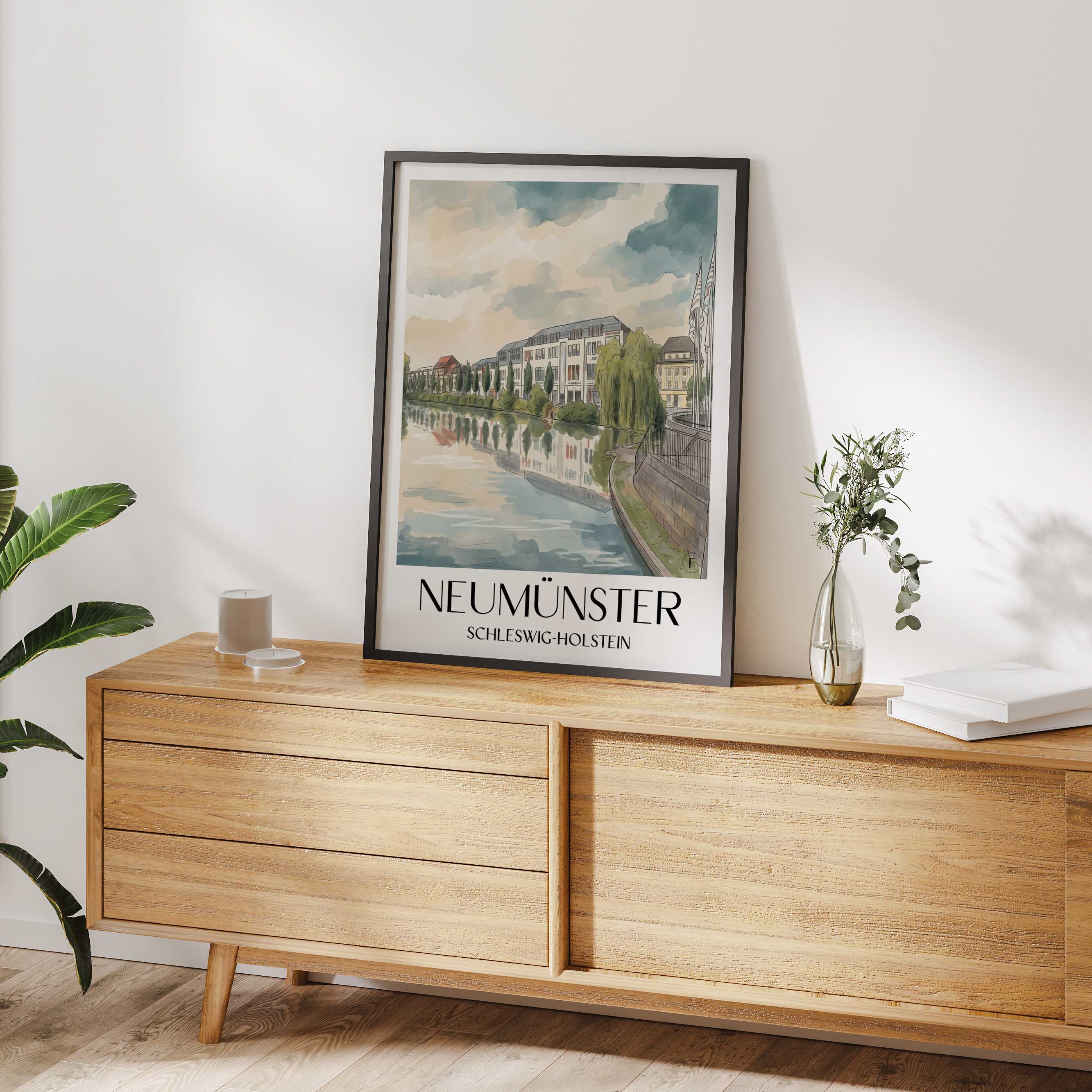 neumünster-schleswig-holstein-deutschland-poster-aquarell