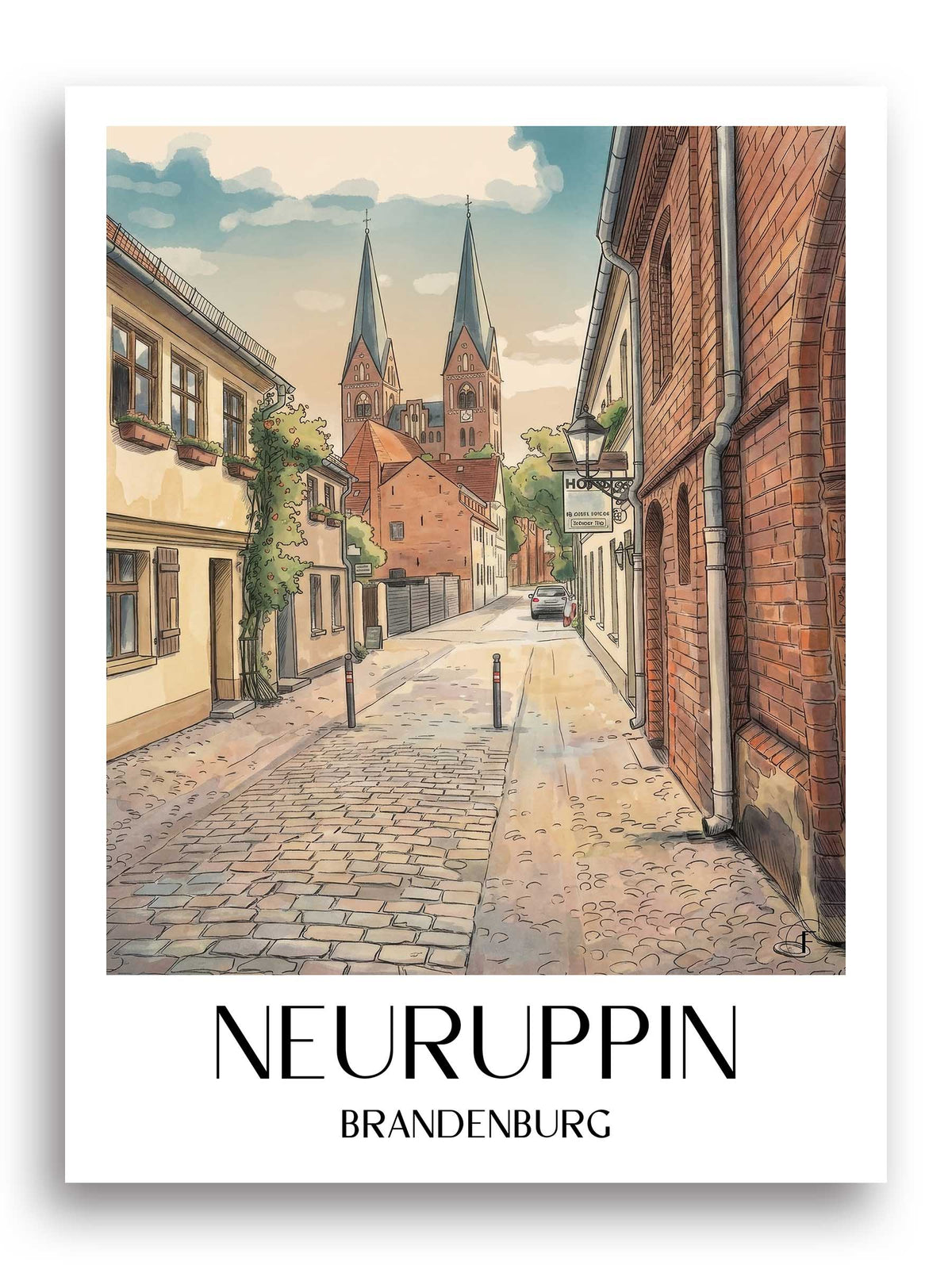 neuruppin-brandenburg-deutschland-poster-aquarell