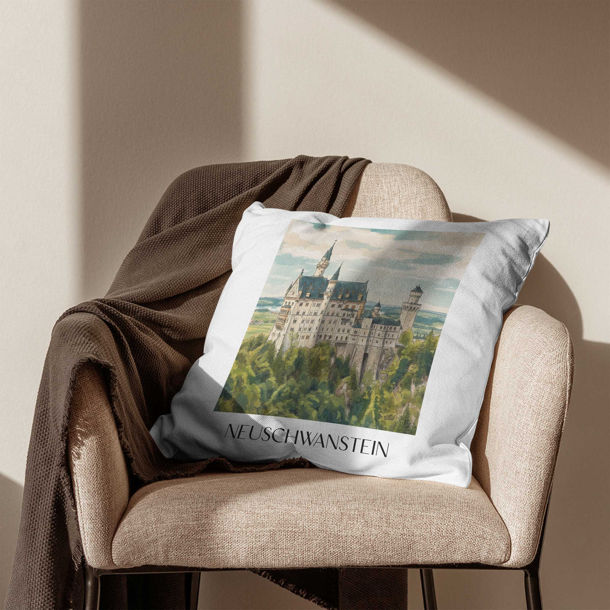 neuschwanstein-deutschland-deutschland-kissenbezug-aquarell