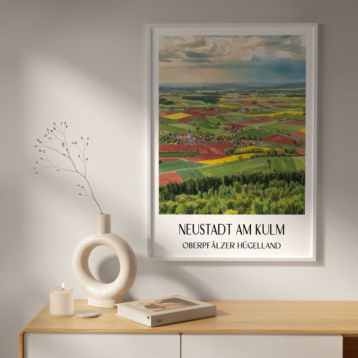 neustadt-am-kulm-oberpfälzer-hügelland-deutschland-poster-aquarell