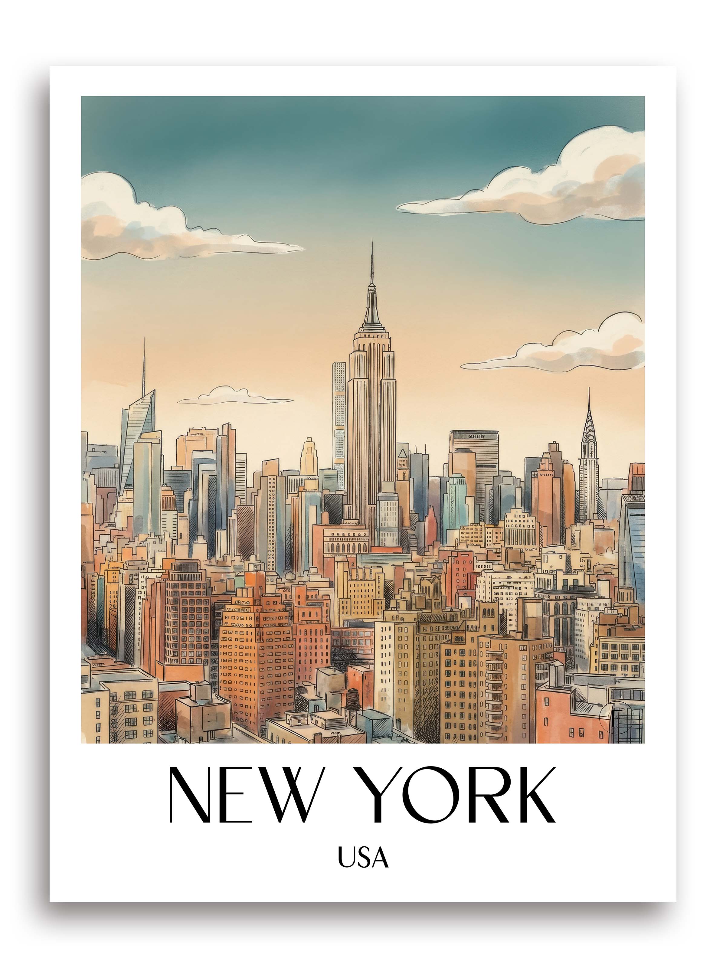 new-york-3-usa-poster-aquarell