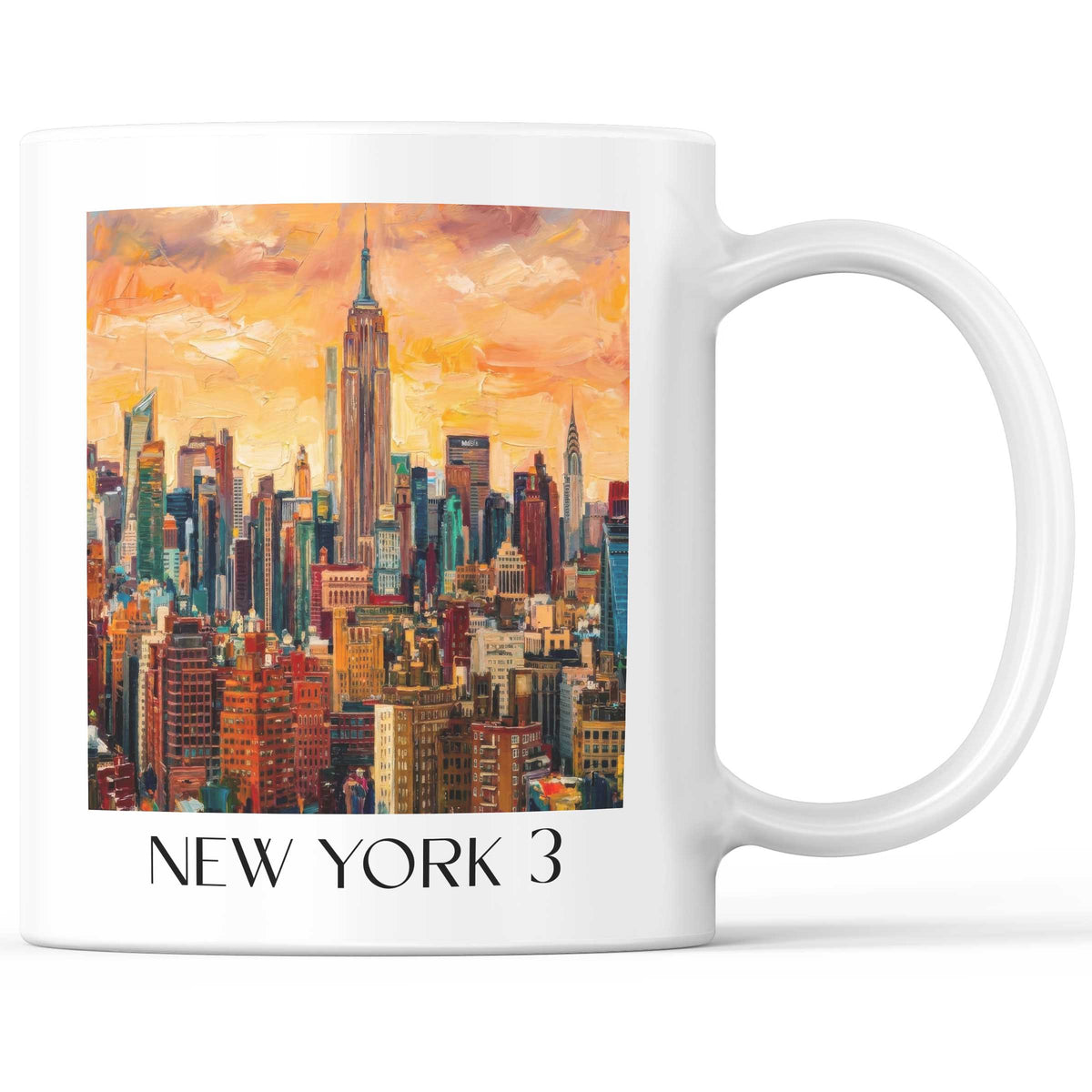 New York 3 - USA Becher - Kaffeetasse im Ölgemälde Stil - favplace