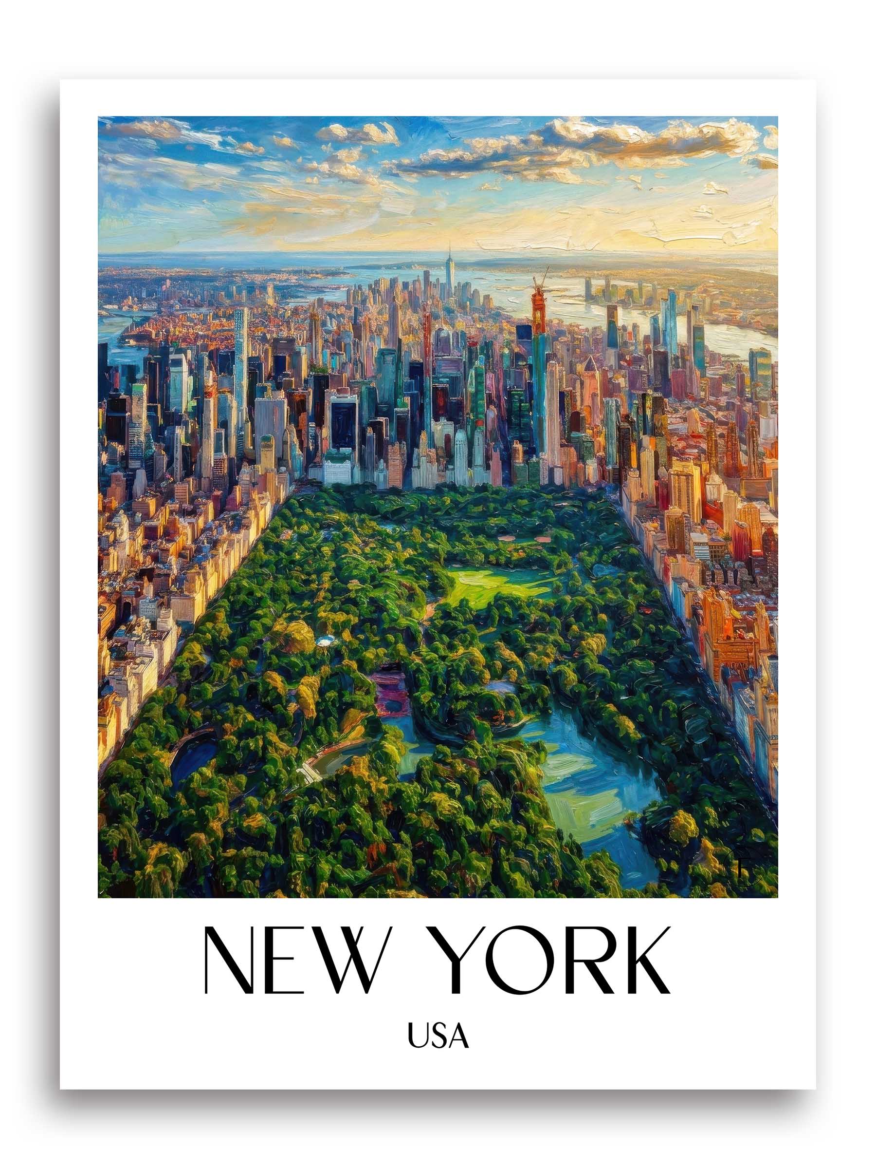 New York Poster - USA - USA Kunstdruck - Ölgemälde von A4 bis A1 - favplace