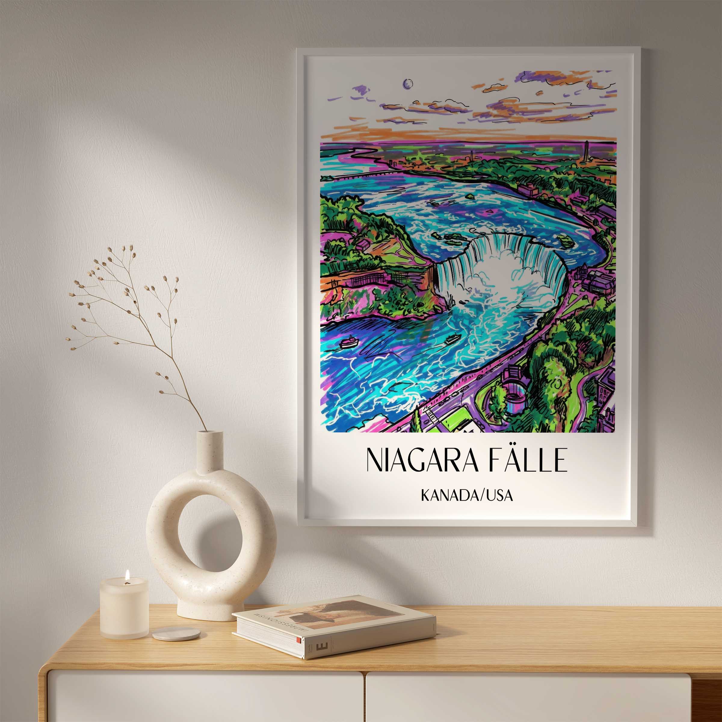 niagara-fälle-kanada/usa-poster-graffiti